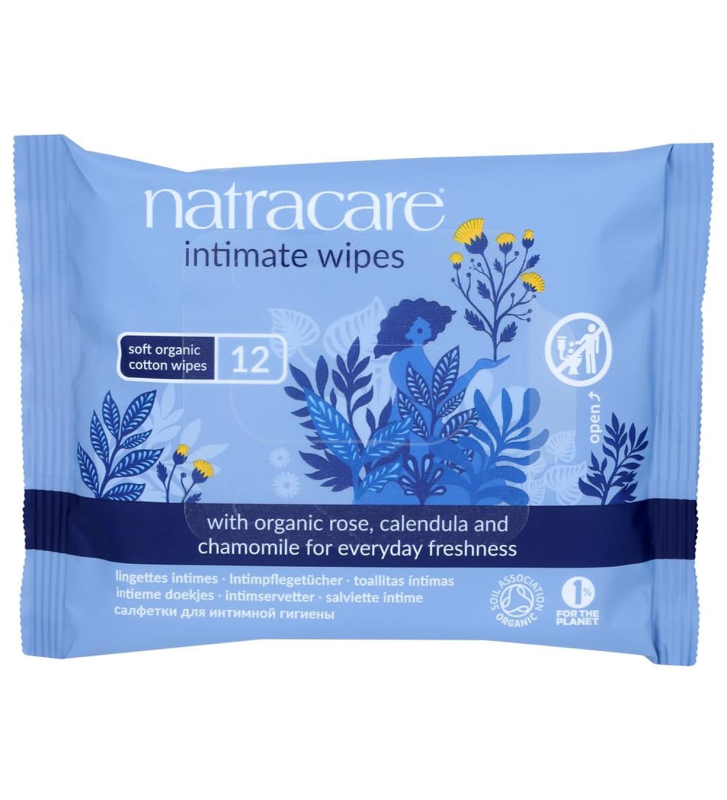 Organic Intimate Wipes - 12 ct | Gentle Eco-Friendly Cleansing for All Skin Types - Shop Now - Buy Online on GoSupps.com