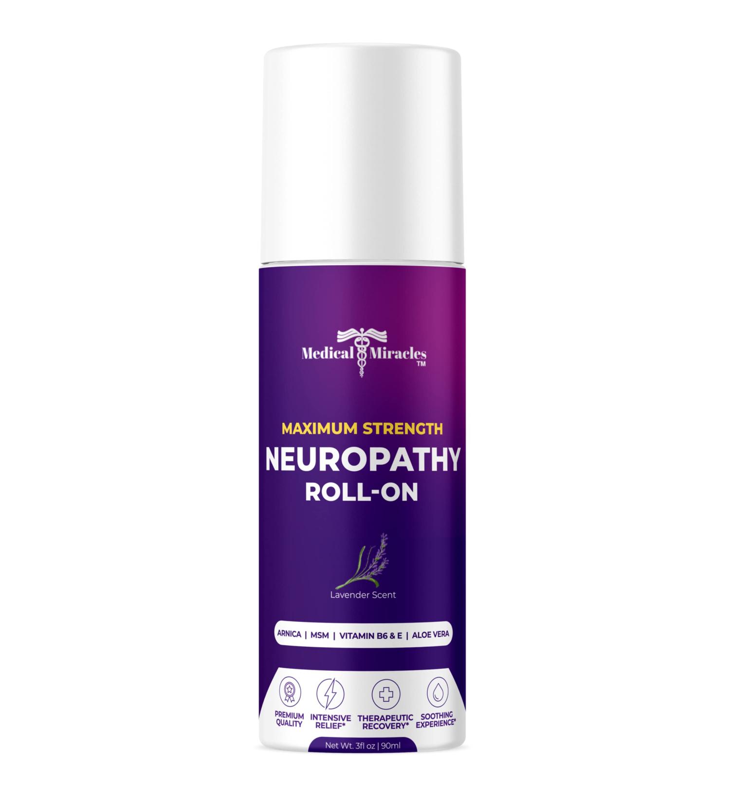 New Lavender Neuropathy Relief Roll On | Ideal for Hips, Joints, Neck, Back, Elbows, Fingers, Hands, and Knees | Made in USA - Buy Online on GoSupps.com