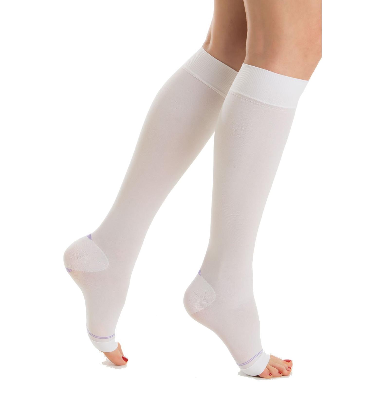 Relaxsan Anti-Sembolism M1350A Thrombosis Socks for Men & Women - 25-32 mmHg Compression Knee Socks - Unisex Class 2 - White (1 Pair L) - Buy Online on GoSupps.com
