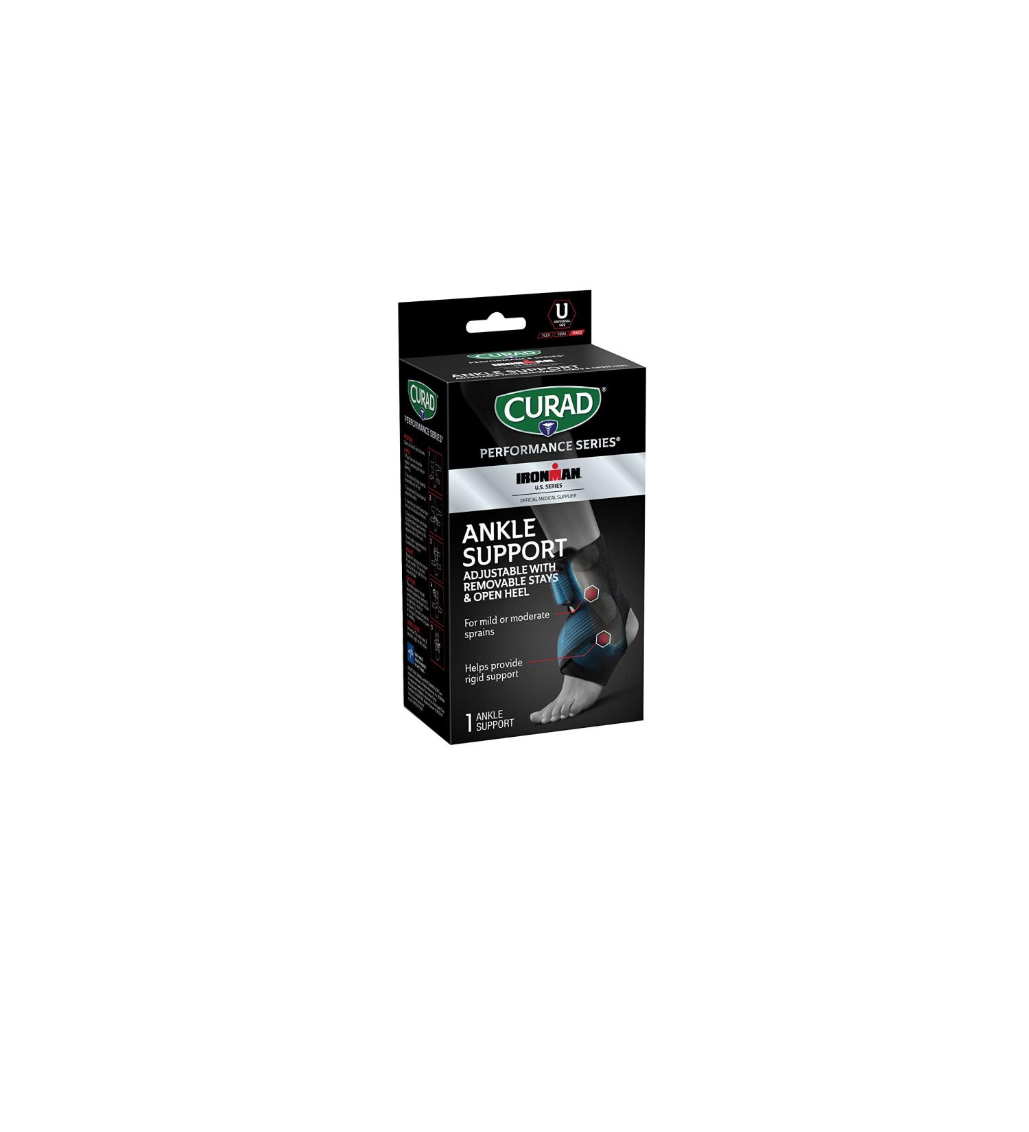 Curad Performance Series Ironman Ankle Support | Adjustable & Universal Fit for Sprains - International Shipping - Buy Online on GoSupps.com