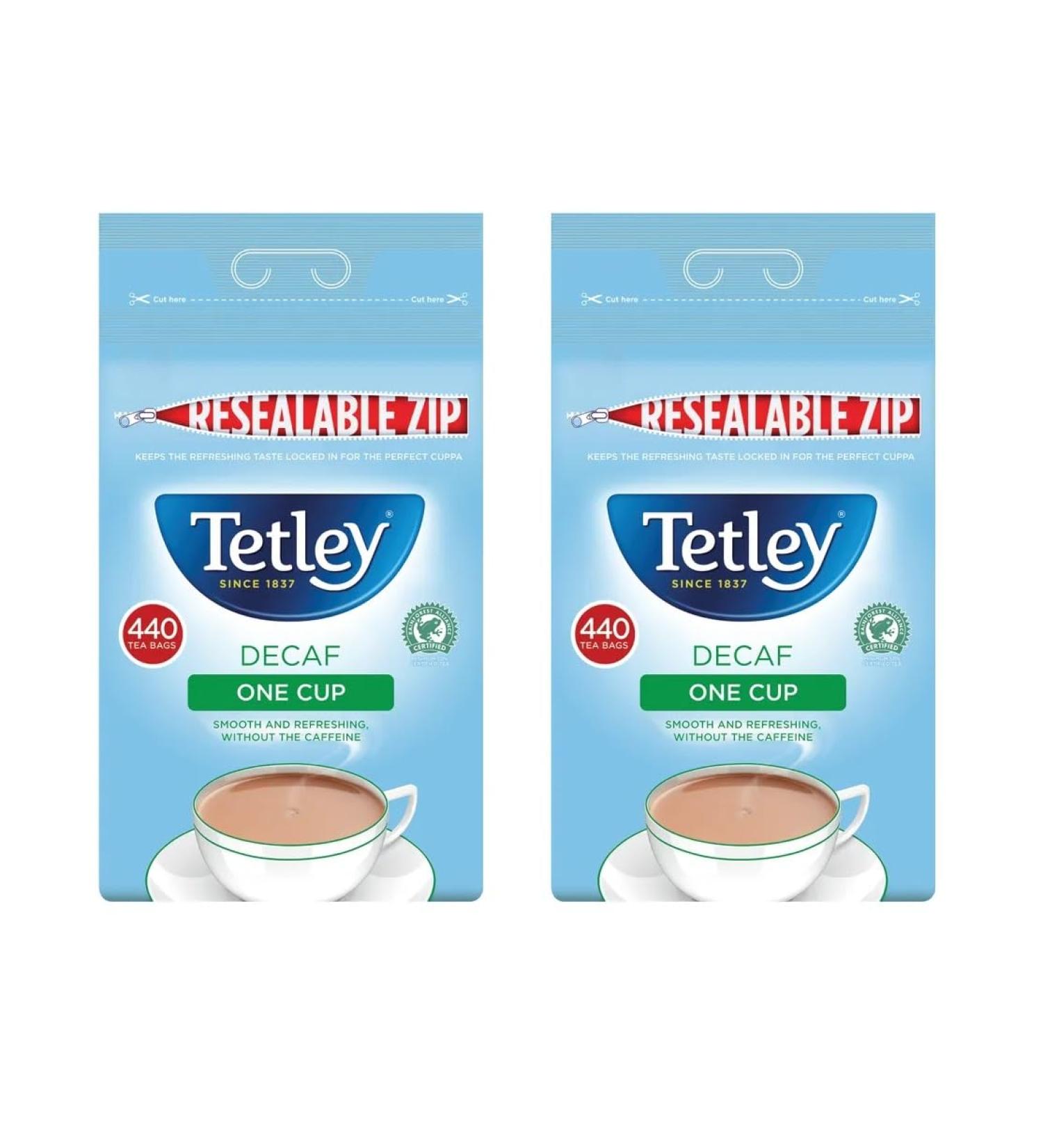 Tetley One Cup Decaf Tea Pack of 2 X 440 Tea Bags (Total 880 Teabags) - Buy Online on GoSupps.com