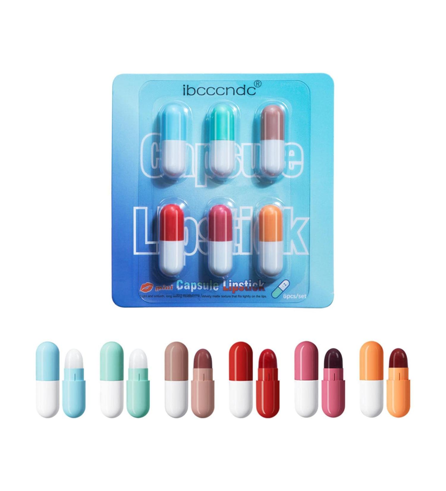  PUCHEN Lip Capsules Pills | Matte Lipstick for Women - Lipstick Lip Pencil Lip Stain Waterproof Matte 24 Hour Stay On - Buy Online on GoSupps.com