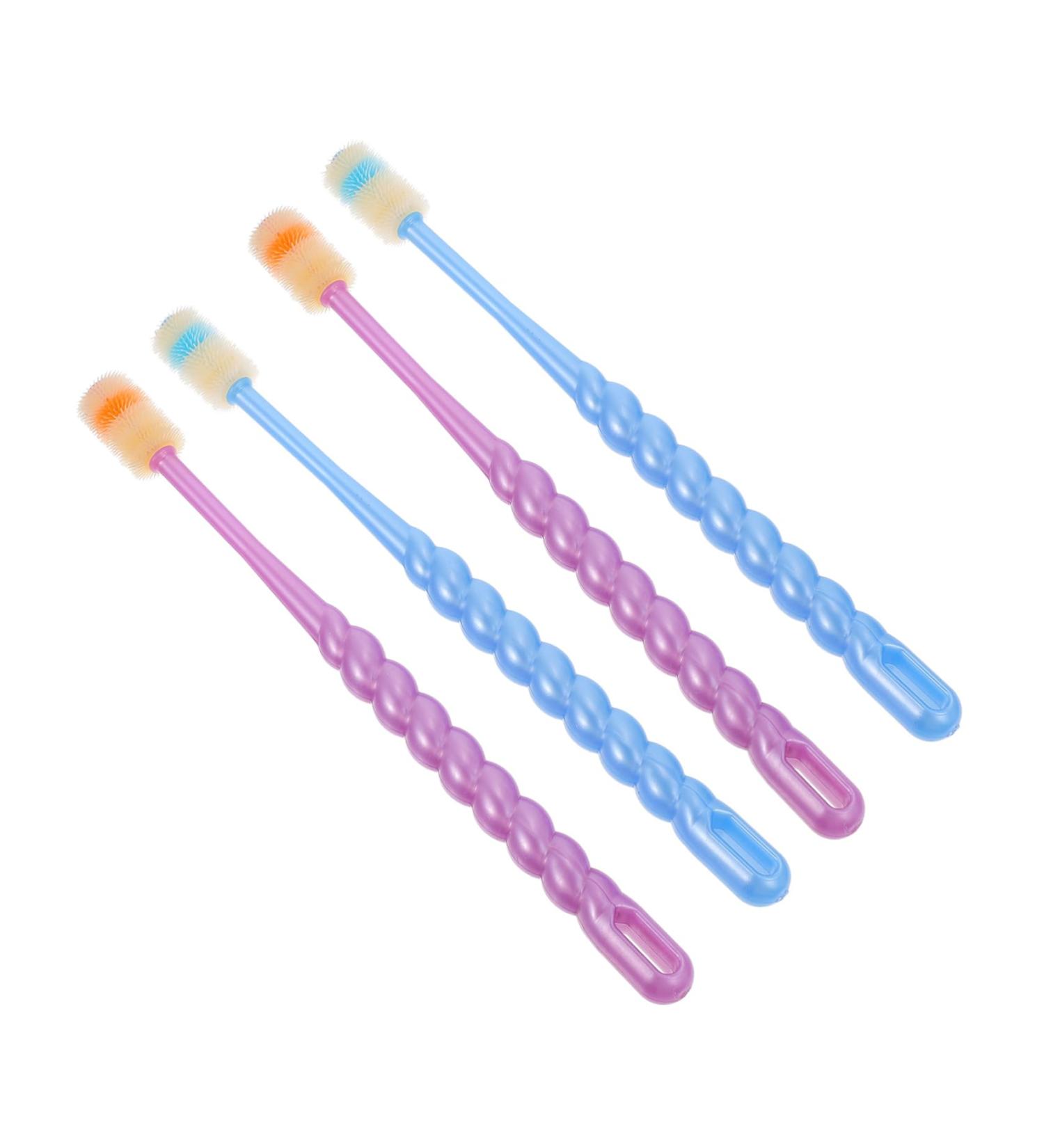 Minkissy 16 Pack 360 Baby Training Toothbrush Set - Soft Fur Oral Care Tools with Finger Holder & Dental Floss | Safe Baby Care Essentials - Buy Online on GoSupps.com
