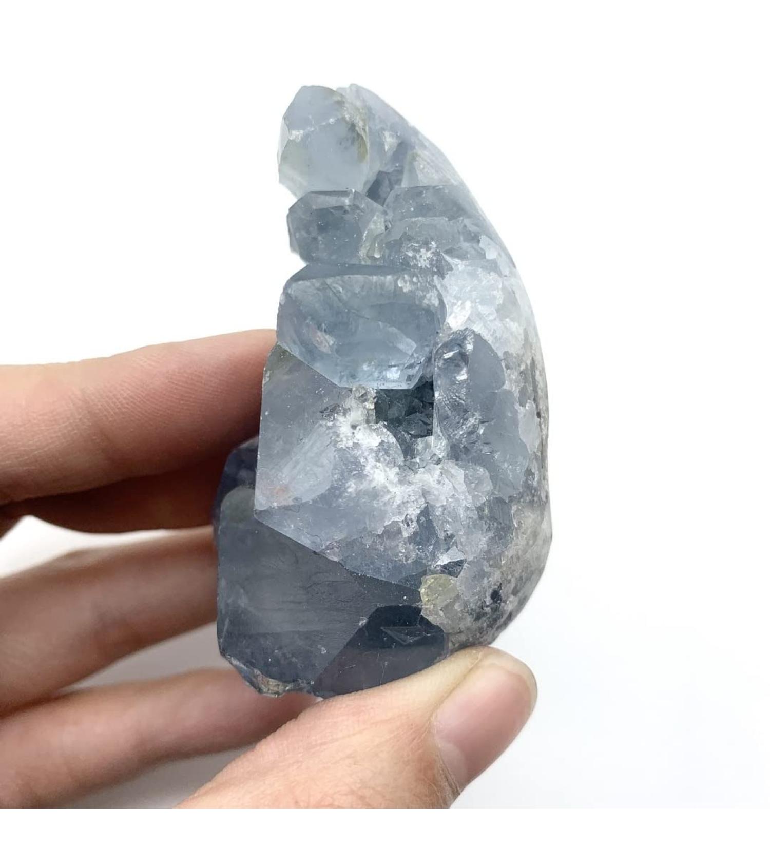Natural Crystal Rough Home Decoration 1pc Small Size Natural Blue Celestite Crystal Cluster Raw Stones Ornaments Crystal Stones Purification GiftsOre Stones PEIQIYIN - Buy Online on GoSupps.com