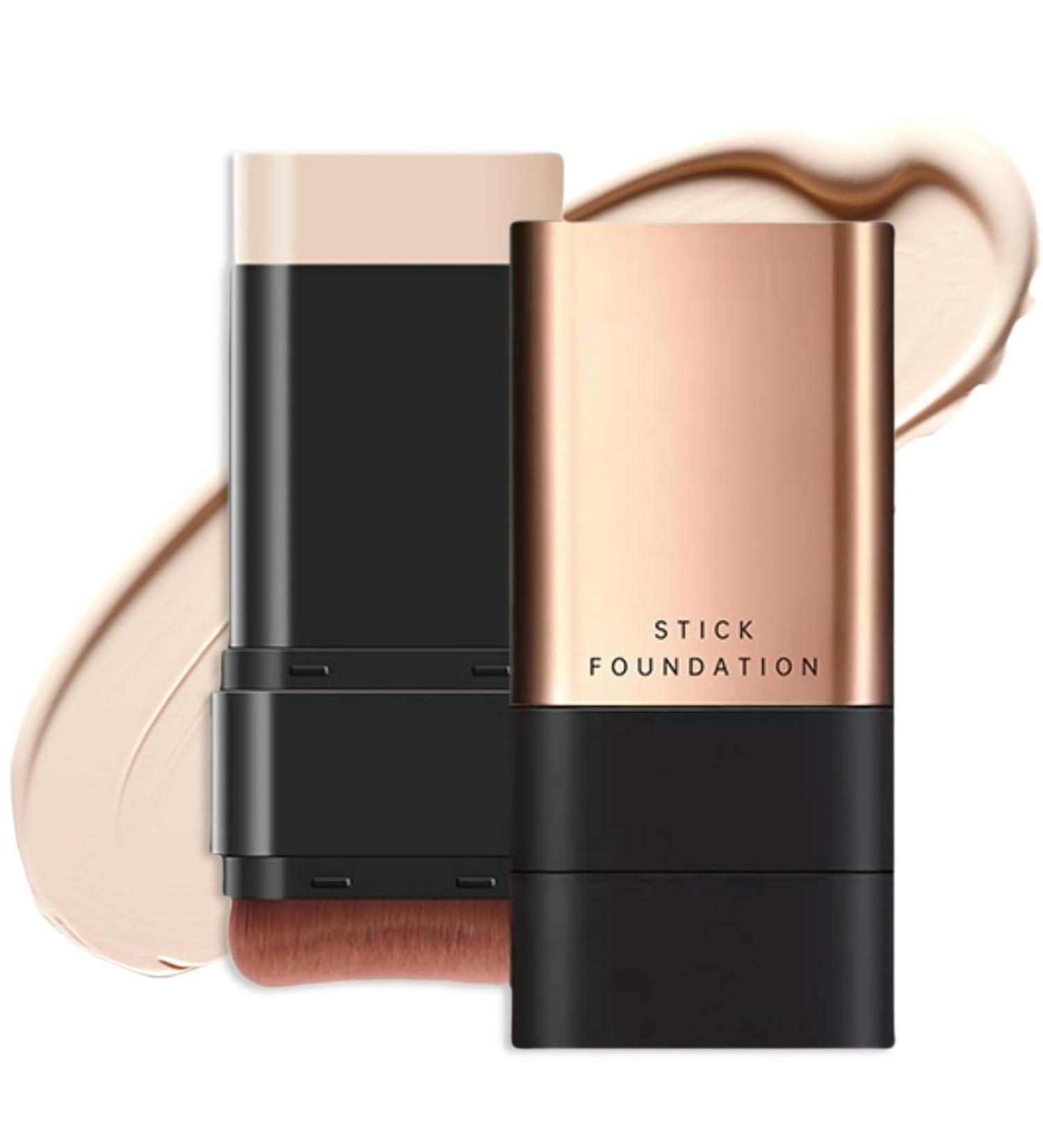 2 in 1 Anti-Wrinkle Foundation Multi-Use Foundation Foundation with Built-in Foundation Brush Moisturizing Lightweight Makeup Cream (#1 Blanco Marfil) - Buy Online on GoSupps.com