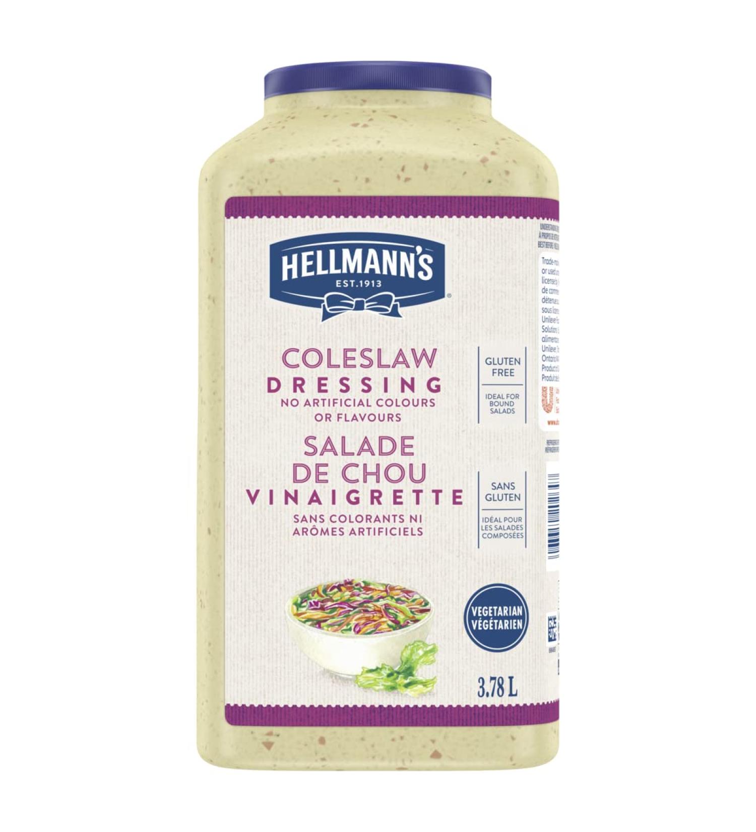 Hellmann's Coleslaw Salad Dressing Gluten Free 3.78 L Jug - Buy Online on GoSupps.com