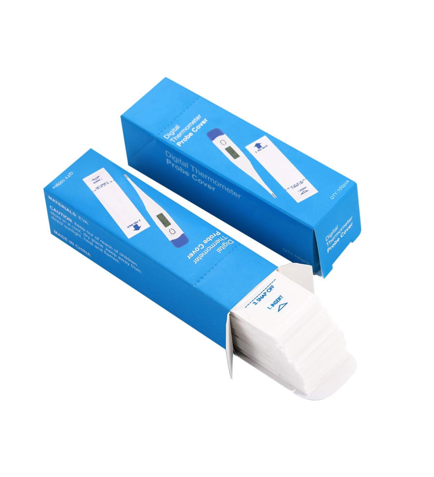 Healifty 200Pcs Disposable Thermometer Covers for Digital Thermometers - Oral Ear Recta Thermometer Sleeves - Buy Online on GoSupps.com