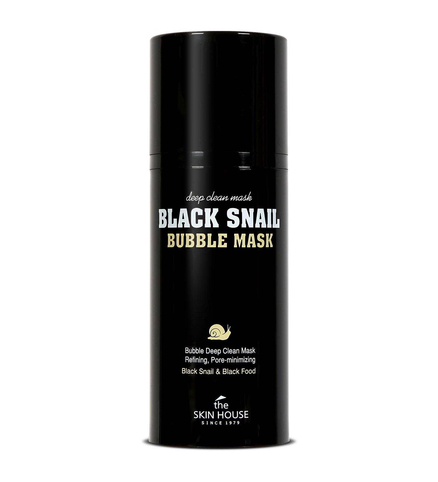The Skin House Black Snail Bubble Mask 100ML - Pore-Control Oil Control Paraben-Free 2-in-1 Cleanser | Korean Skincare - Buy Online on GoSupps.com
