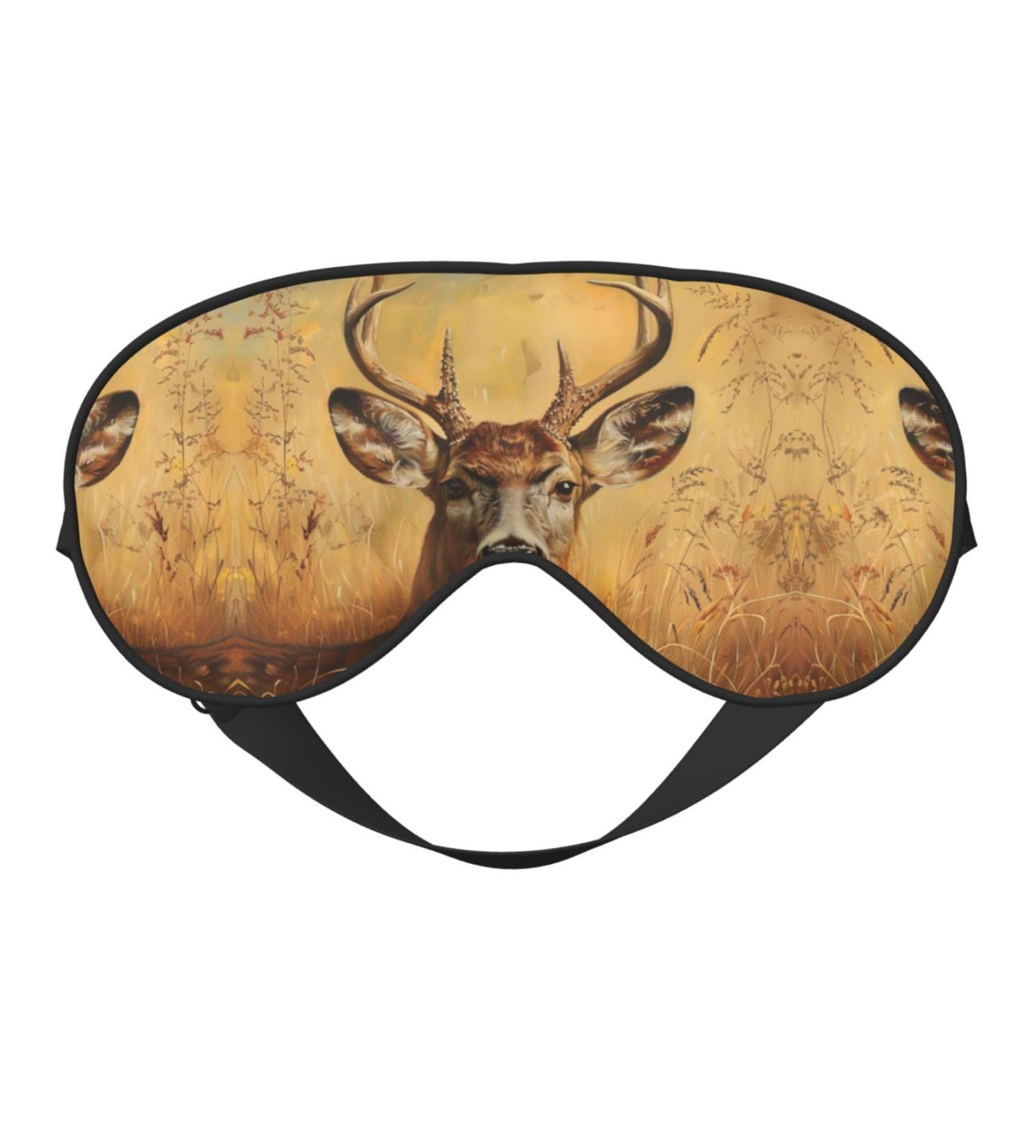SSIMOO Wild Deer Soft Sleep Eye Mask - Breathable Eye Patch for Women | Perfect for Travel & Relaxation - Black - Buy Online on GoSupps.com