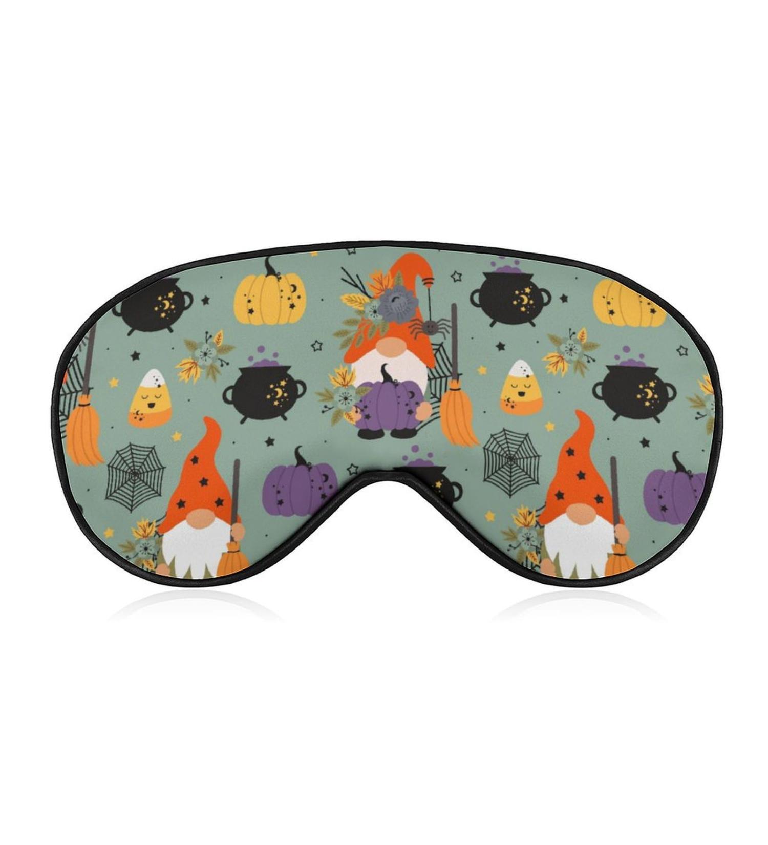 Shop Halloween Gnomes Pumpkin Sleeping Mask | Soft Adjustable Eye Blindfold for Men Women Girls & Boys - Light-Blocking Comfort - Buy Online on GoSupps.com