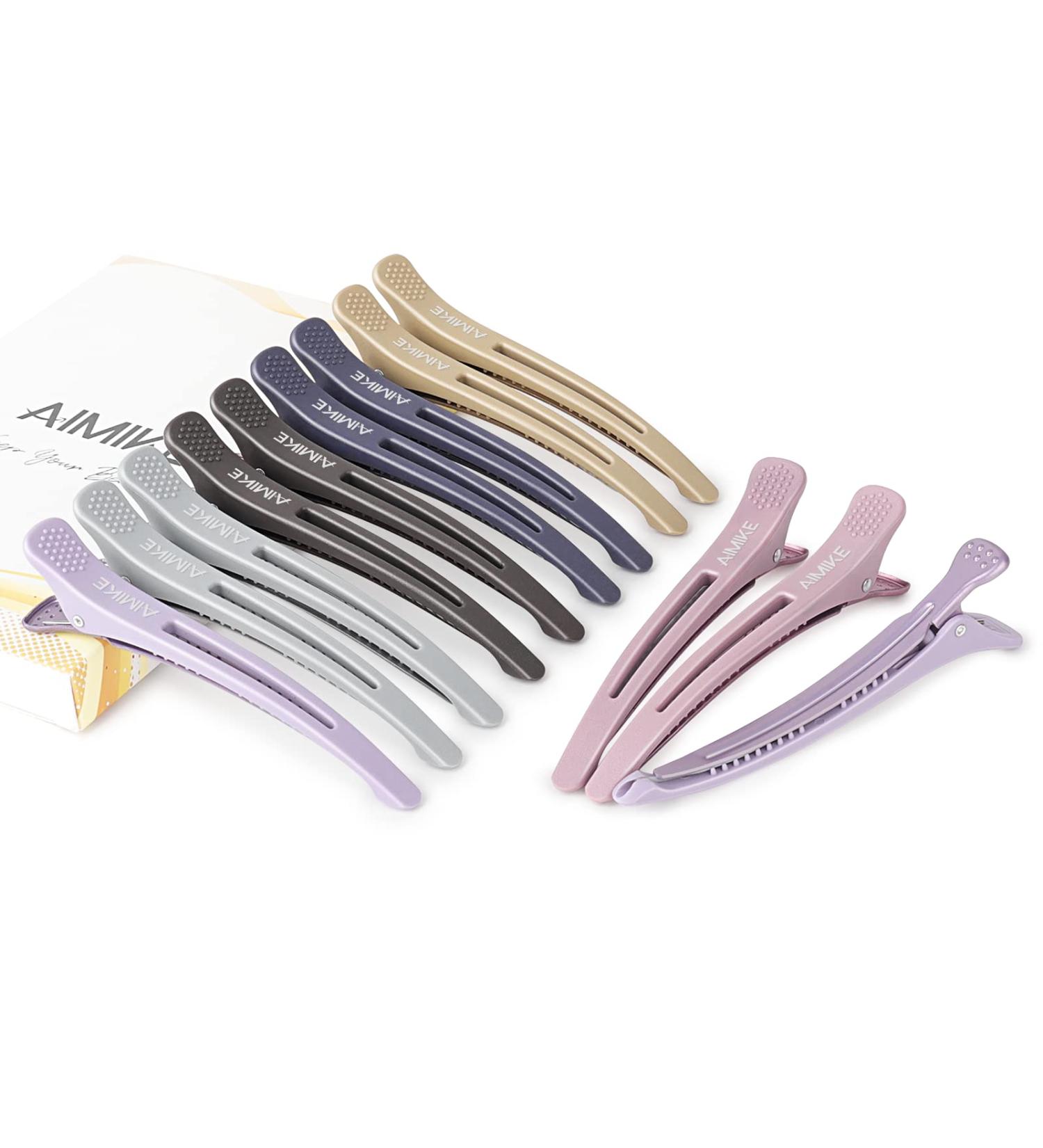 Aimike 12PCS Sectioning Hair Clips - Anti-Slip Salon Crocodile Clips in Morandi Colors - Buy Online on GoSupps.com