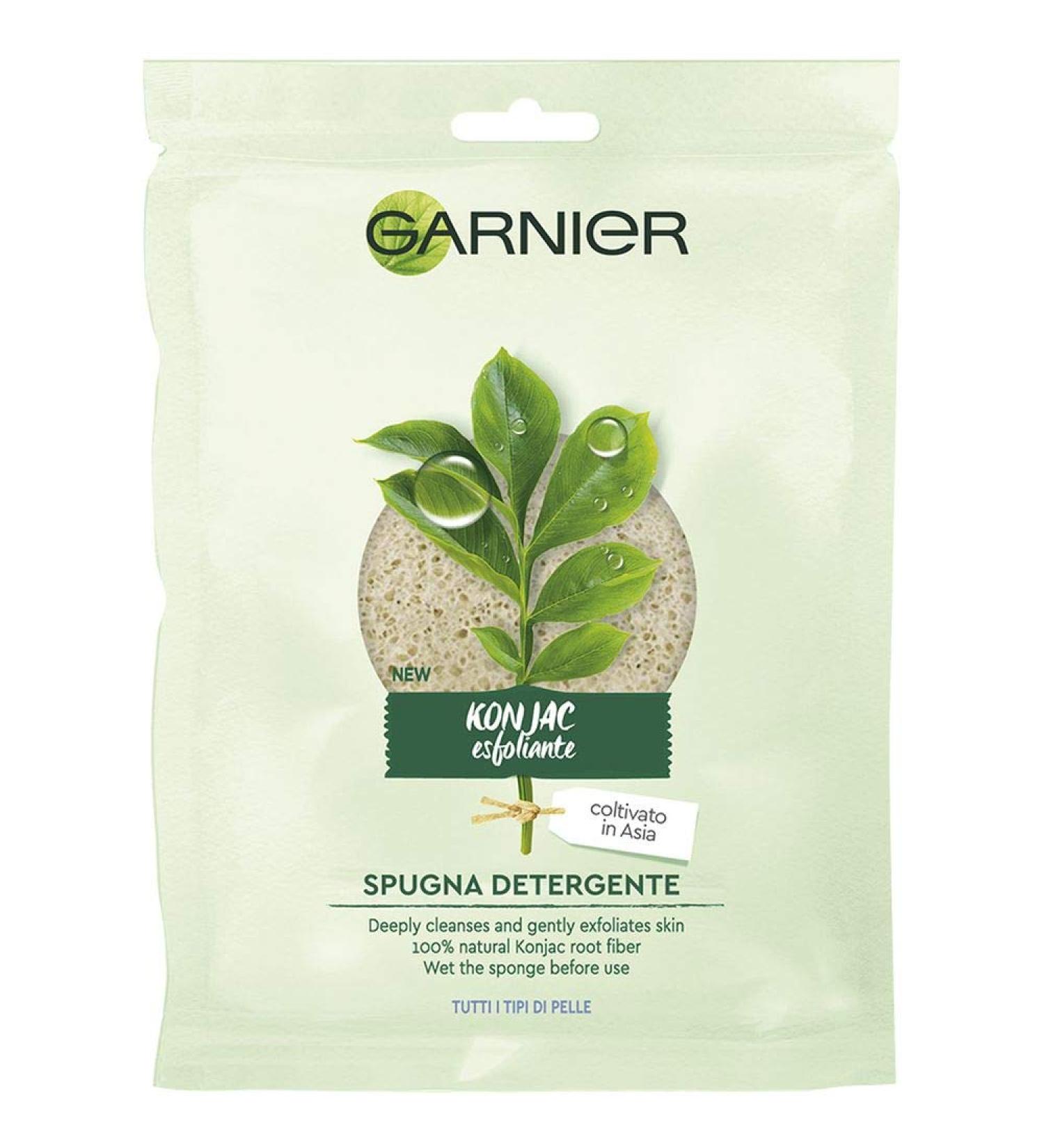 Garnier Bio Konjac Peeling Face Sponge - Organic Natural Exfoliating Sponge for Gentle Skin Care - 1 Piece - Buy Online on GoSupps.com