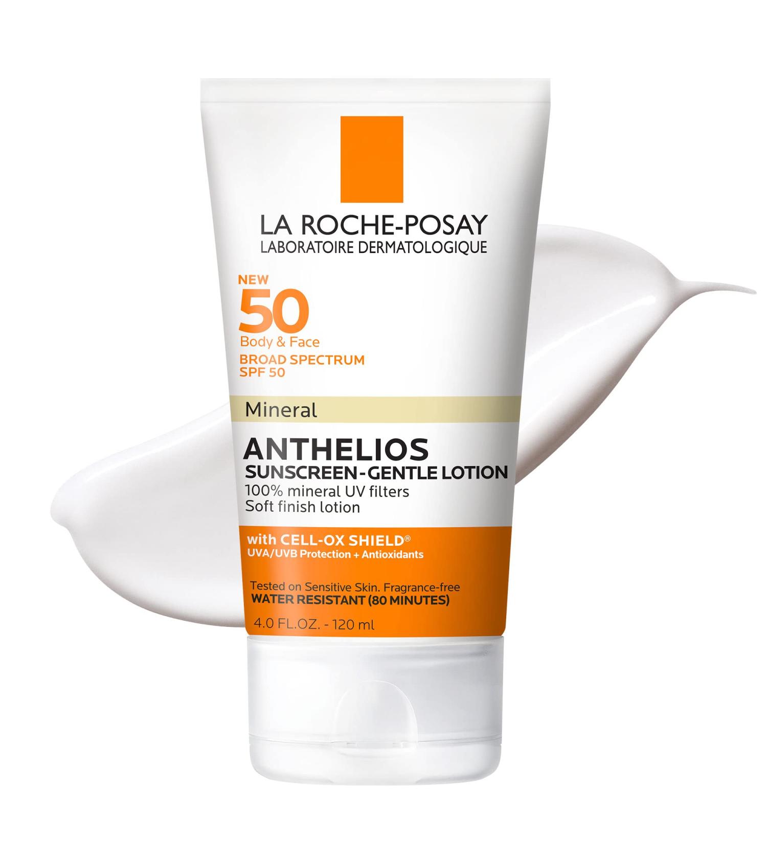 La Roche-Posay Anthelios Mineral Sunscreen SPF 50 | Gentle Face & Body Lotion with Zinc Oxide & Titanium Dioxide | Oil-Free Formula - Buy Online on GoSupps.com