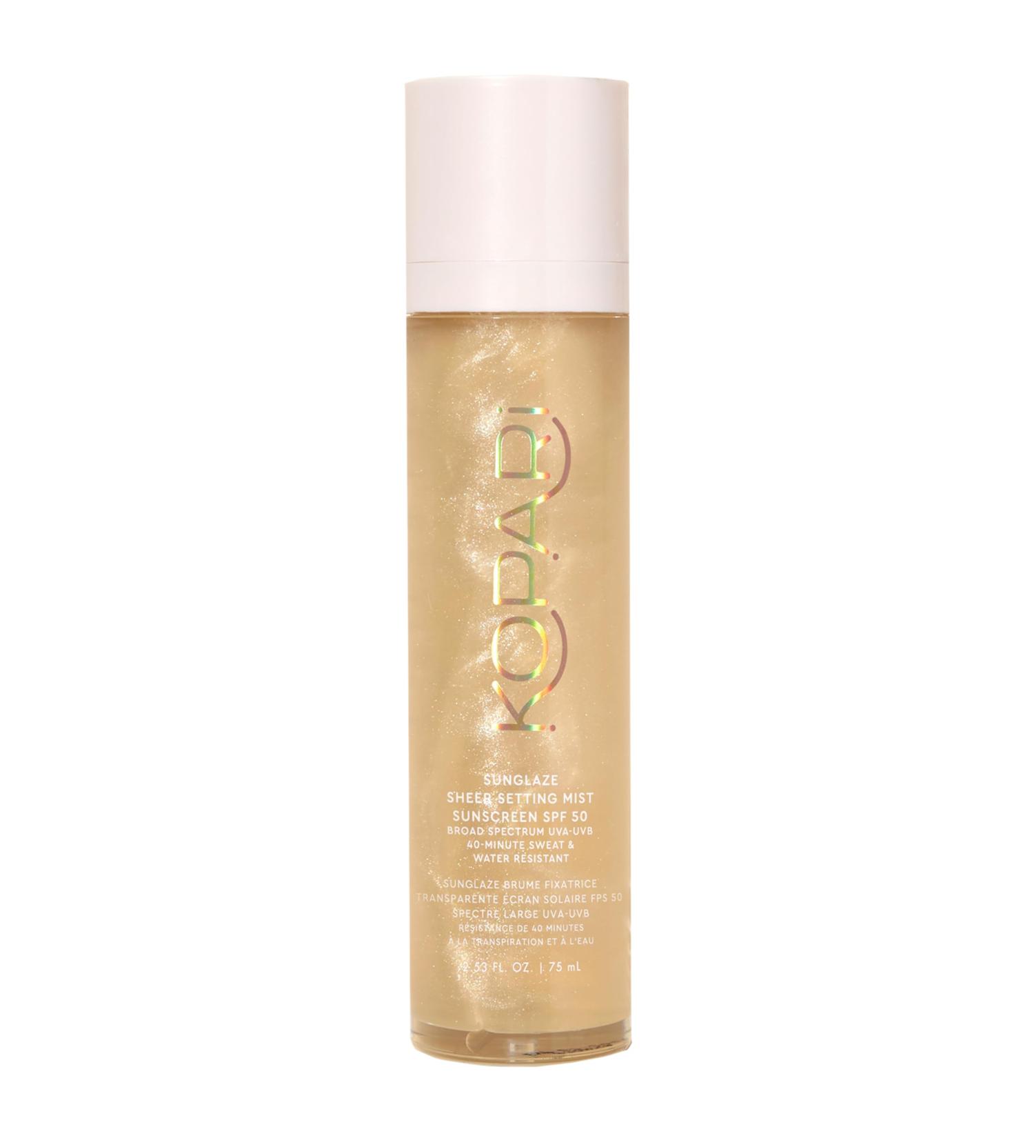 Kopari Sunglaze Sheer Setting Mist Sunscreen SPF 50 Weightless Fast Drying Ultra-Fine Setting Spray Made With Hyaluronic Acid Sets Makeup For A Hydrated Dewy Finish 2.53 fl oz - Buy Online on GoSupps.com
