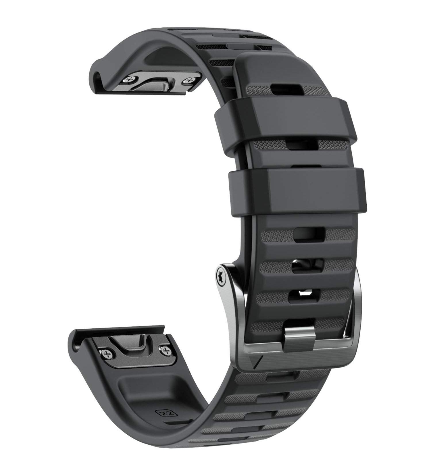 Notocity 22mm Silicone Quick-Fit Bracelet for Garmin Fenix 6/6 Pro/7/5 Plus/Forerunner 935/945/Instinct - Durable Stylish Multiple Colors Available - Buy Online on GoSupps.com