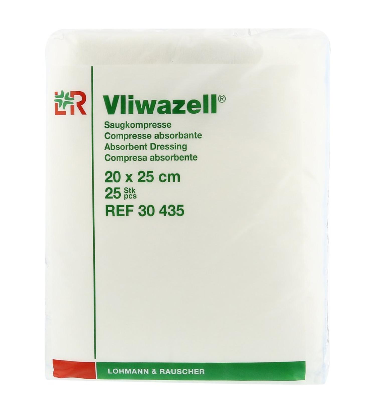 Vliwazell Absorbent Compresses 20x25 cm Non-Sterile