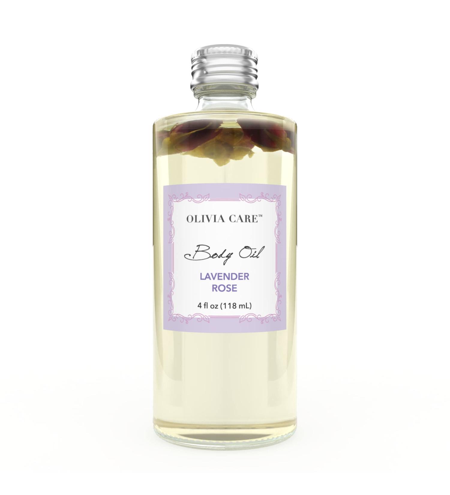 Olivia Care Lavender Rose Body Oil | Hydrating After Bath Oil with Vitamin E, Omega Fatty Acids | Vegan & Natural Perfume Oil for Women - Reduce Dry Skin, Anti-Aging - Buy Online on GoSupps.com