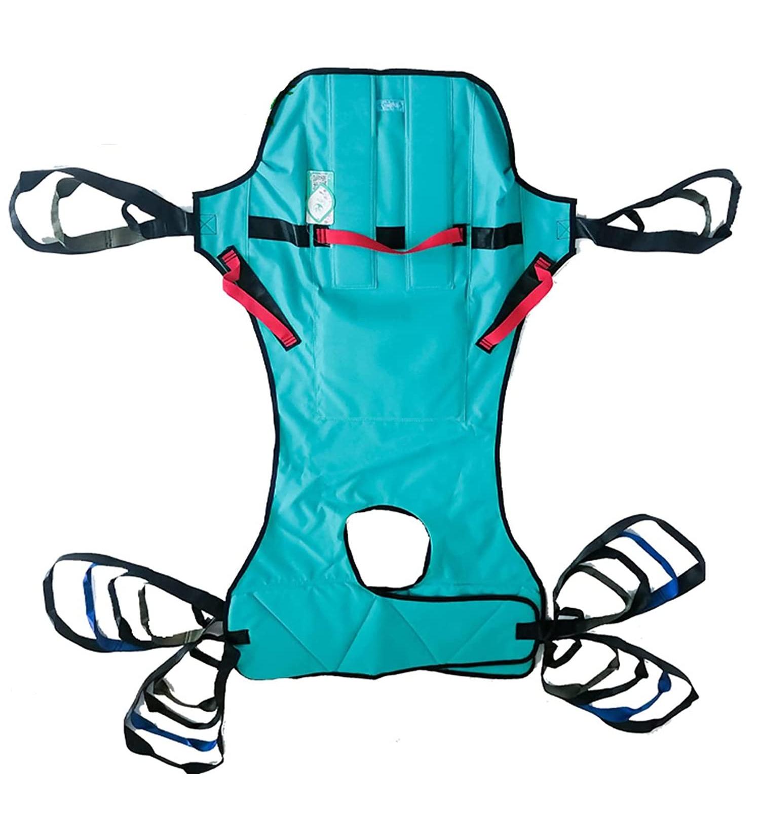 Full Body Patient Lift Sling with Commode Opening Four Point Support Transfer Shower Sling Toileting Sling with Head Support and Padded Legs (Color : Green) - Buy Online on GoSupps.com