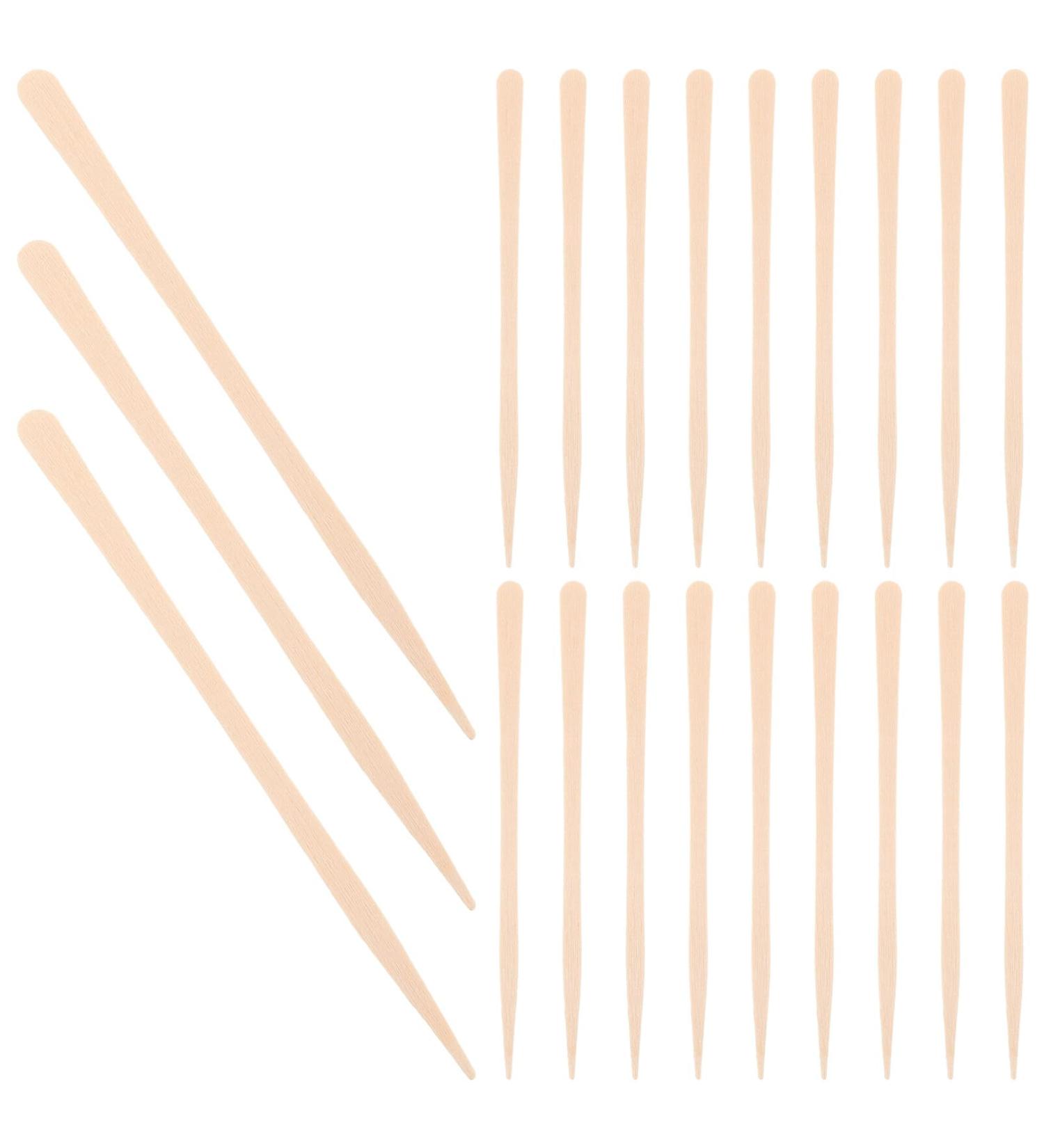 Baluue Wooden Wax Sticks - 100 pcs Wooden Spatulas for Face & Eyebrow Waxing - Small Applicators for Lip & Nose Hair Removal - Buy Online on GoSupps.com
