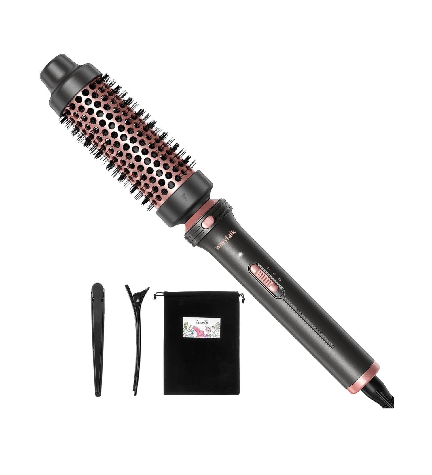 Wavytalk Thermal Brush - 1.5" Heated Round Brush for Blowout Look Detachable Brush Head Dual Voltage for Travel - Rose Gold - Buy Online on GoSupps.com