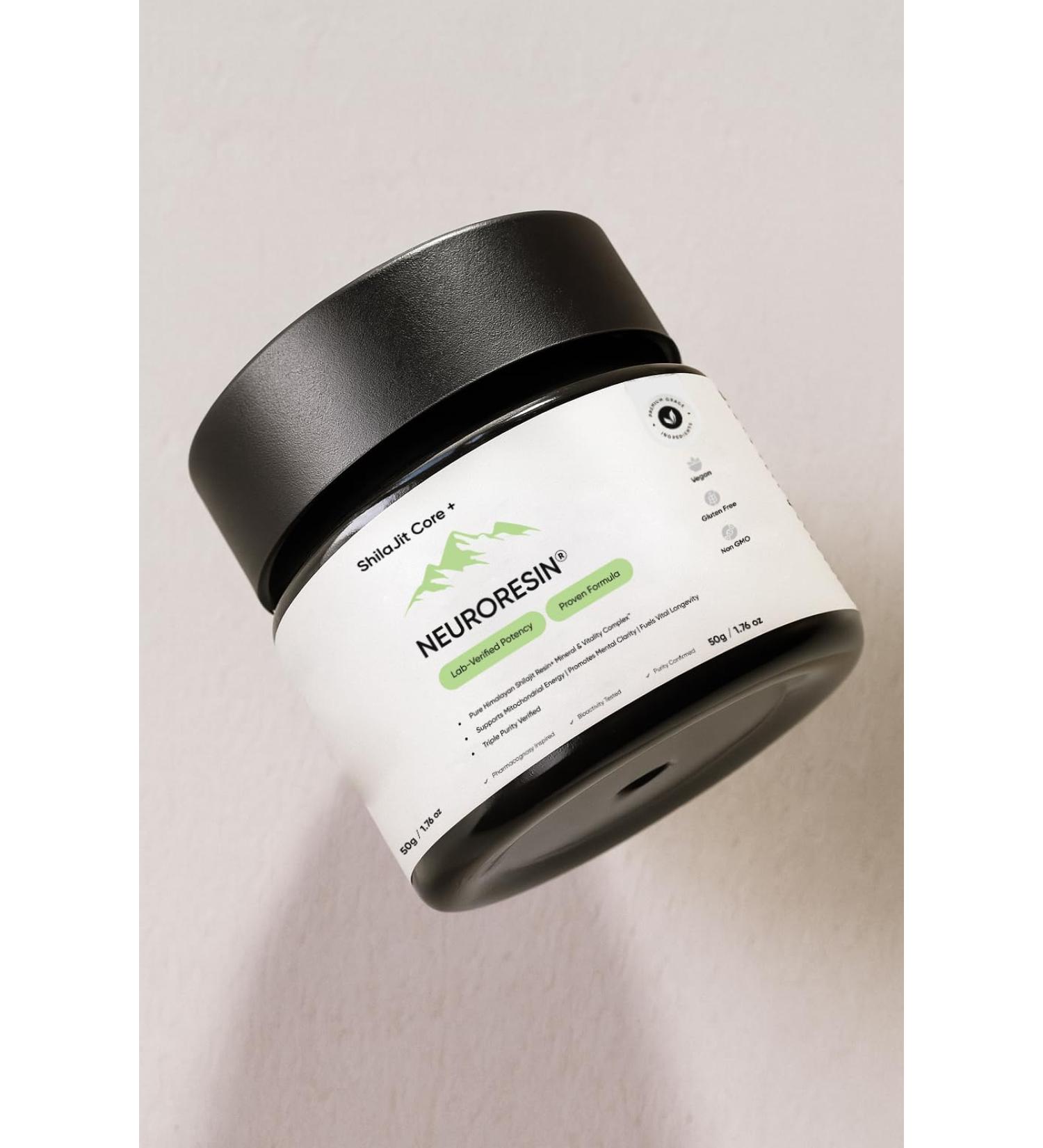  ShilajitCore Himalayan Shilajit Resin ShilajitCore 50g Pure and natural mineral resin Hand-harvested at high altitude - Buy Online on GoSupps.com