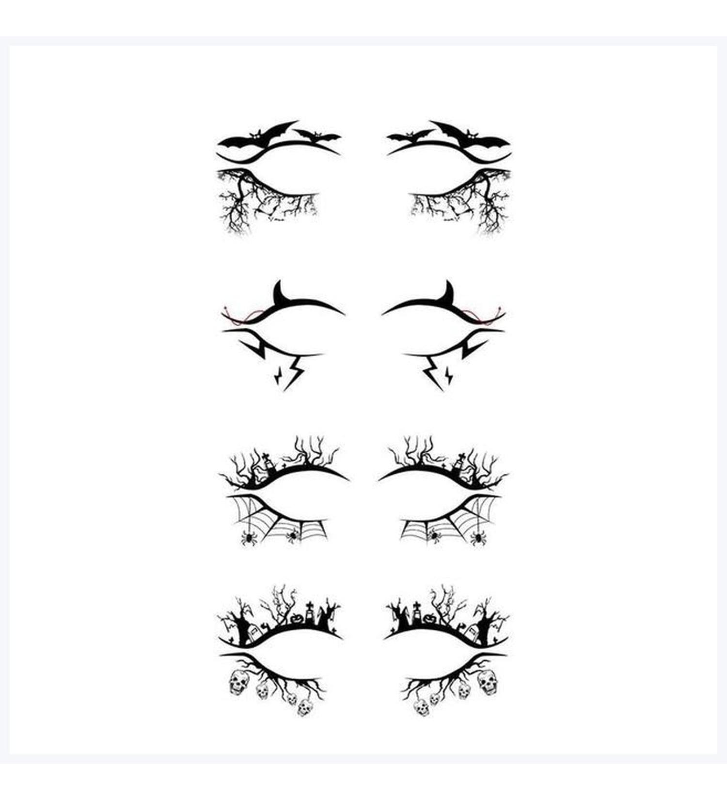 IDOTSEZU Eyelid Stickers Temporary DIY Eye Tattoo Stickers Waterproof Flash Eyeliner Makeup Sticker Halloween Eyeshadow Stickers for Hooded Eyelids