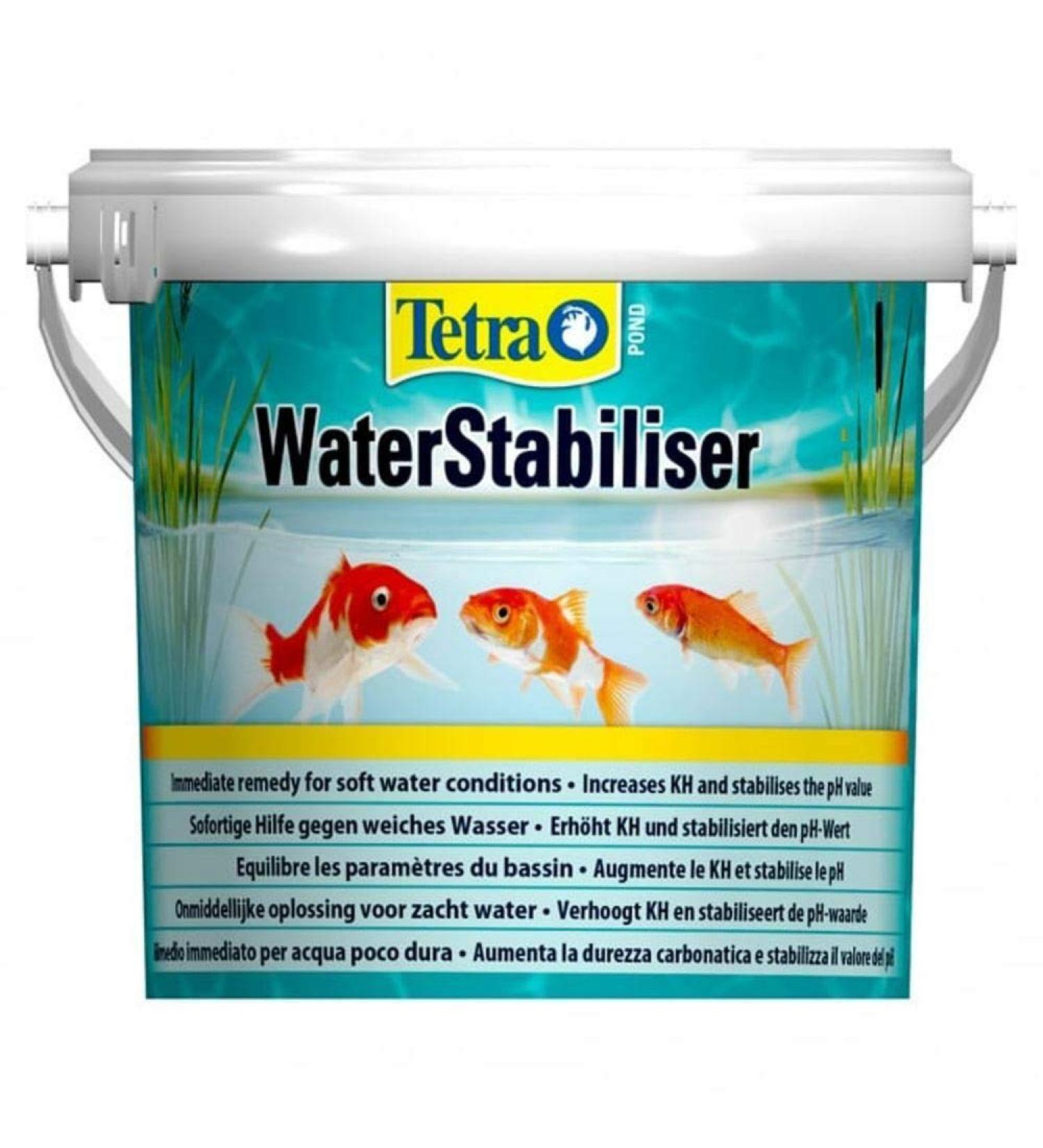 Tetra Pond Water Stabiler- stabilizes important water values optimizes the KH and pH value in the garden pond prevents soft pond water 1.2 kg bucket