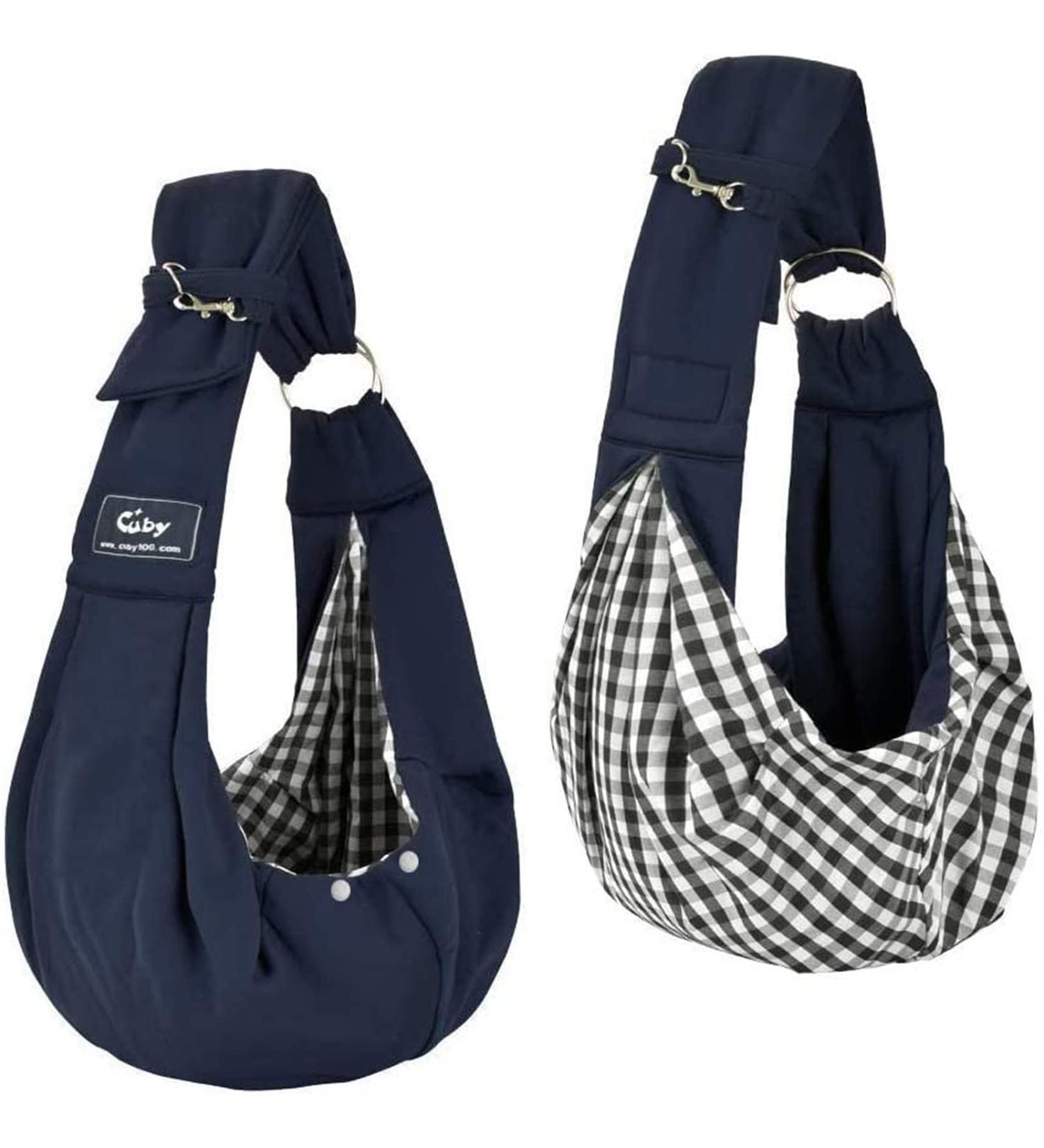 Cuby Adjustable Pet Carrier Sling for Small Dogs & Cats Travel Bag with Double Ring Shoulder Strap (Blue) - Compact & Convenient - Buy Online on GoSupps.com