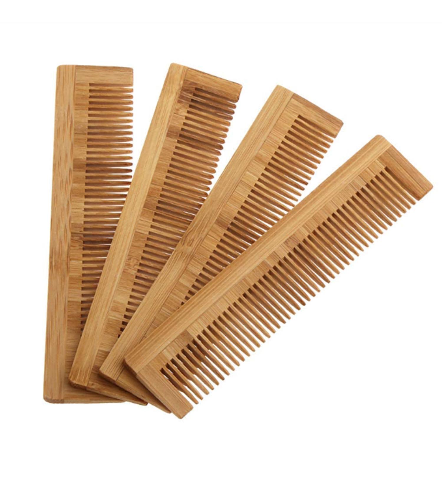 4 Pcs Wooden Comb Hair Comb Massage Comb Eco Friendly Zero Waste Bamboo Handmade Wood Hair Comb 5.35 ''/ 13.6cm for Women Men and Girls - Buy Online on GoSupps.com