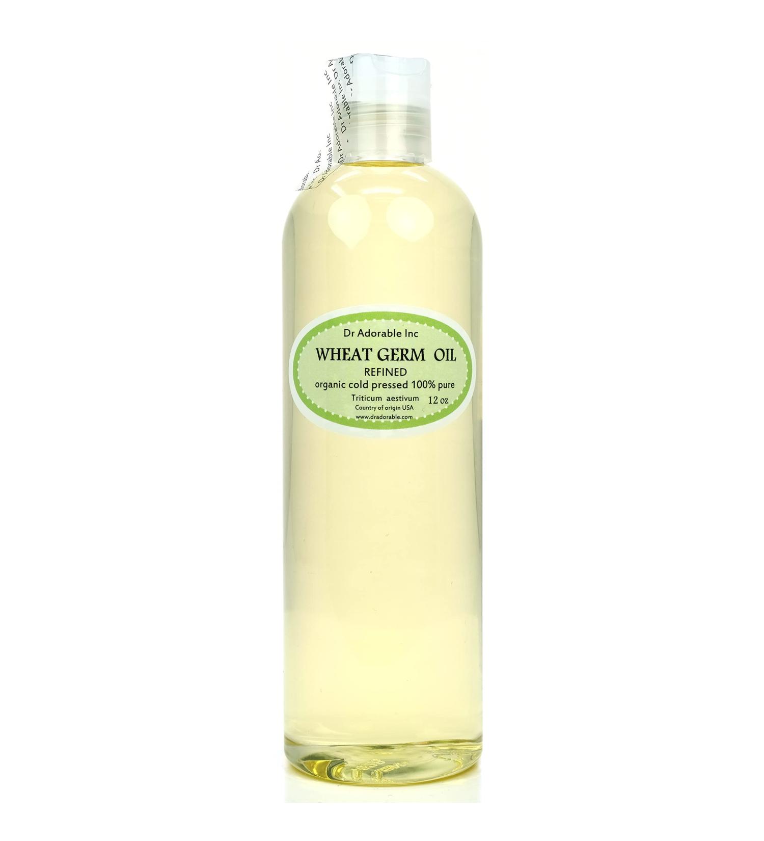 Dr Adorable 12 oz Wheat Germ Oil - 100% Pure Natural Organic Cold Pressed - International Shipping Available - Buy Online on GoSupps.com
