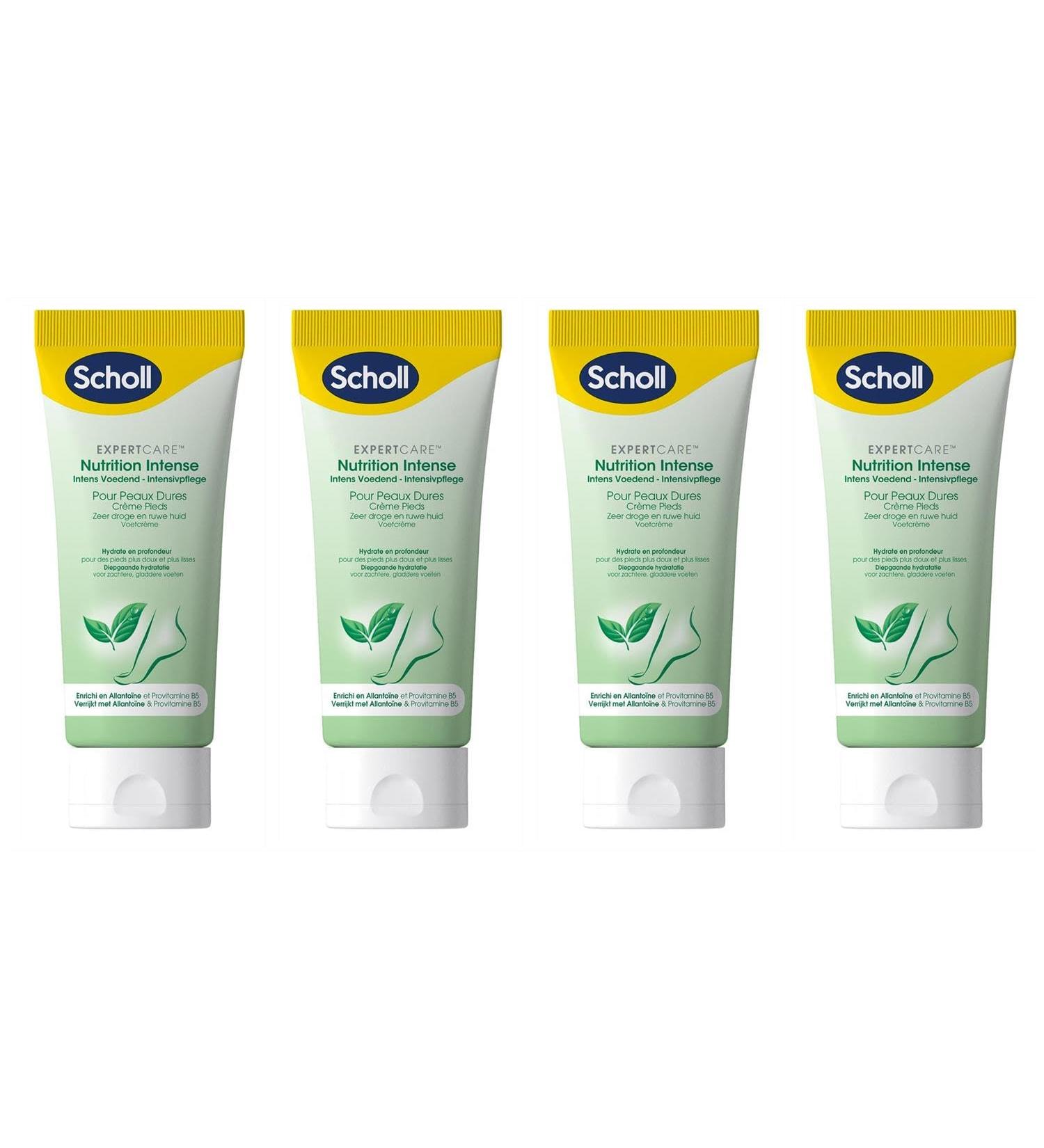  Dr. Scholl's Scholl Intense Nutrition Creams - Very Dry Skin - Allantoin - 75 ml - Pack of 4 - Buy Online on GoSupps.com