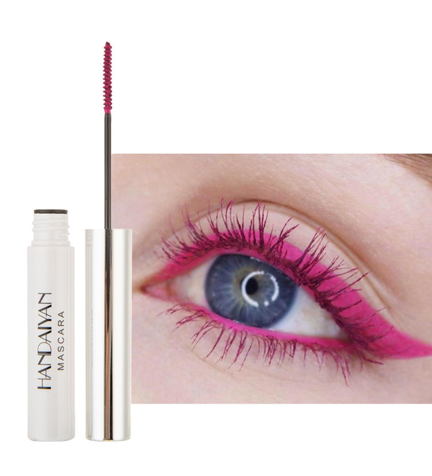 HISUNBEN Pink 5D Mascara colorful fibers charming longlasting thick and long waterproof and dirtresistant eye makeup - Buy Online on GoSupps.com