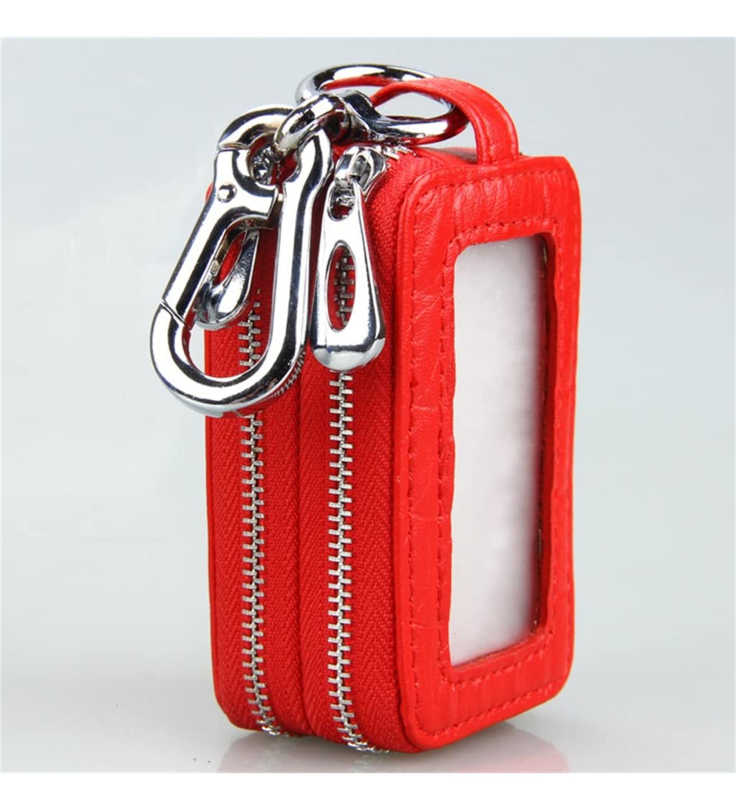 Universal Transparent Window Car Key Case Leather Multifunction Car Key Case Double Zipper Key Case (Color : B Size : 9 * 5.3 * 4cm) (A 9 * 5.3 * 4cm) A 9*5.3*4cm - Buy Online on GoSupps.com