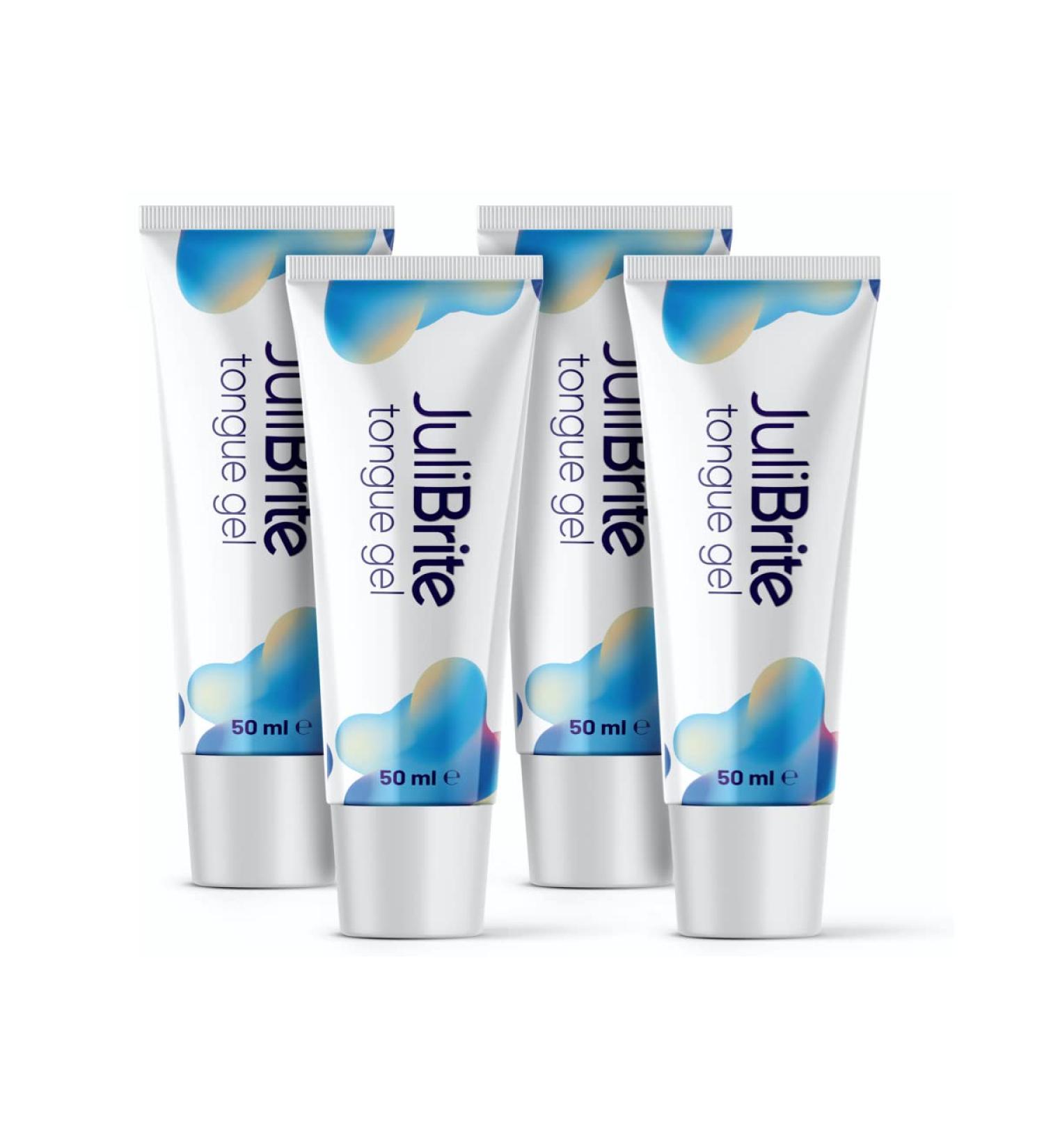 JuliBritrite Tongue Angel 50ml - Combat Bad Breath & Halitosis | 4-Piece Tongue Scraper & Cleaner Set for Fresh Breath & White Tongue - Buy Online on GoSupps.com