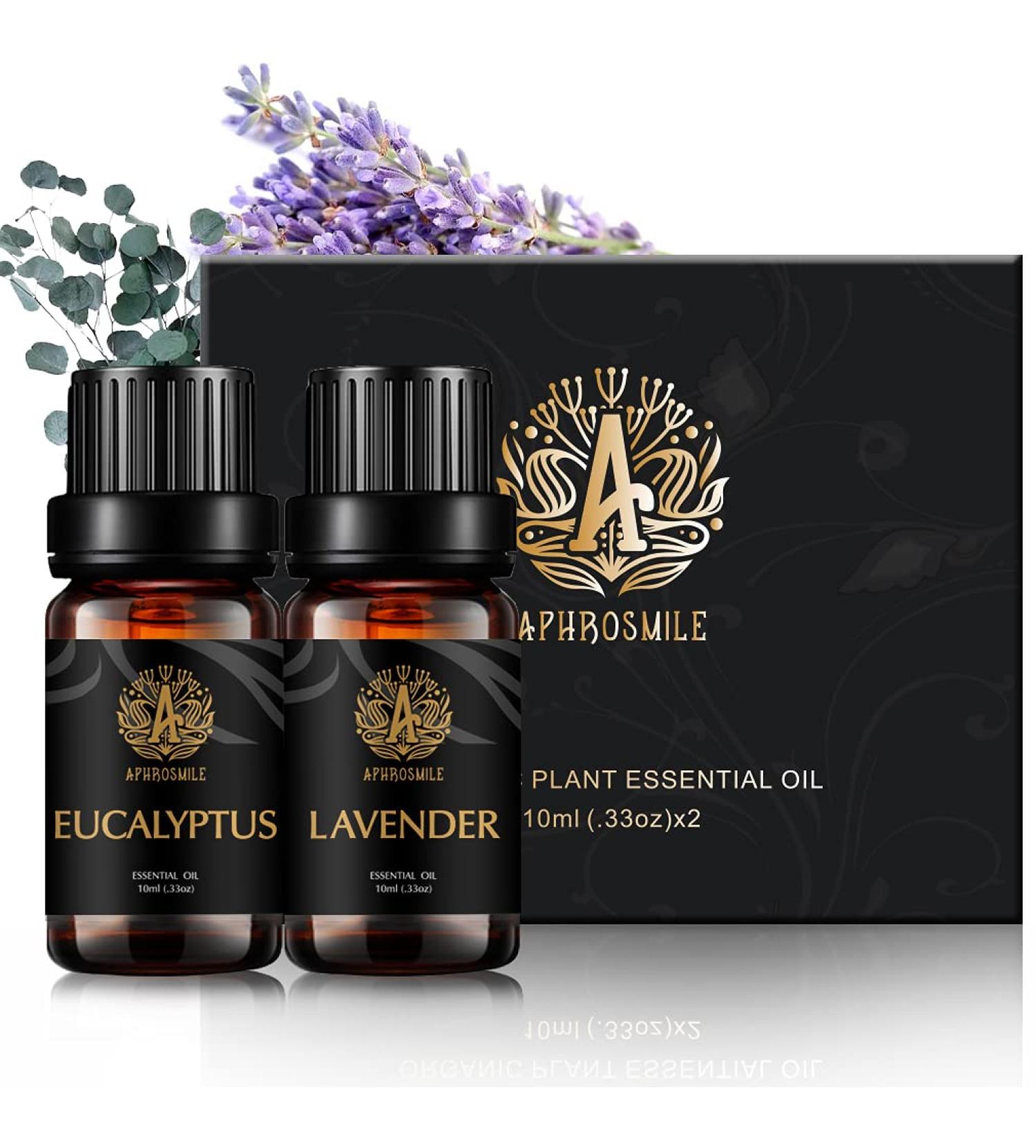 Aromatherapy Lavender Essential Oils Set 100% Pure Eucalyptus Scent Essential Oils Set 2X10ml Therapeutic Grade Eucalyptus Aromatherapy Essential Oils Lavender Fragrance Kit for Diffuser Humidifier - Buy Online on GoSupps.com
