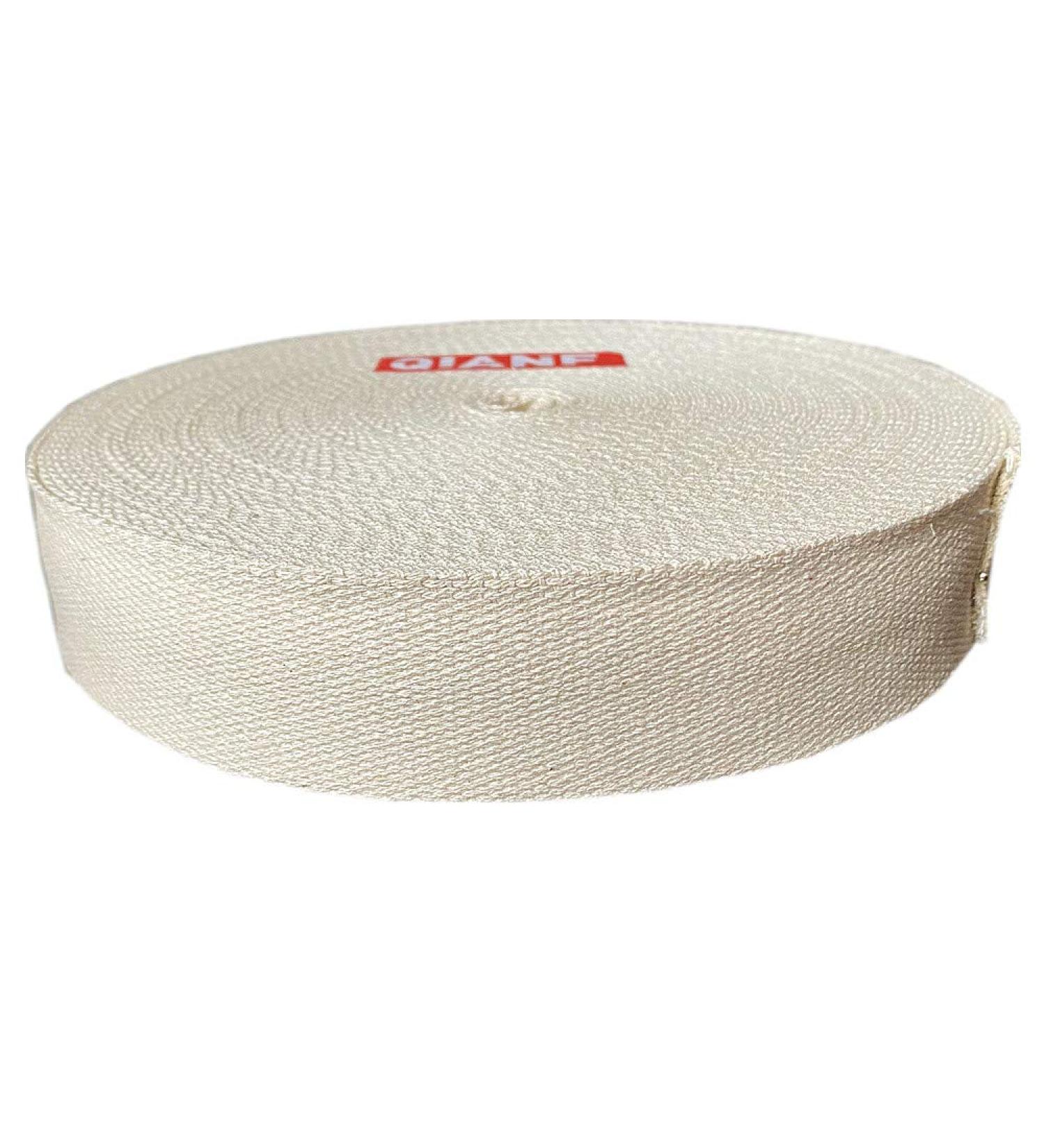 QIANF 1 Inch Natural Heavy Cotton Webbing - 10 Yards: Durable and Versatile Material - Buy Online on GoSupps.com