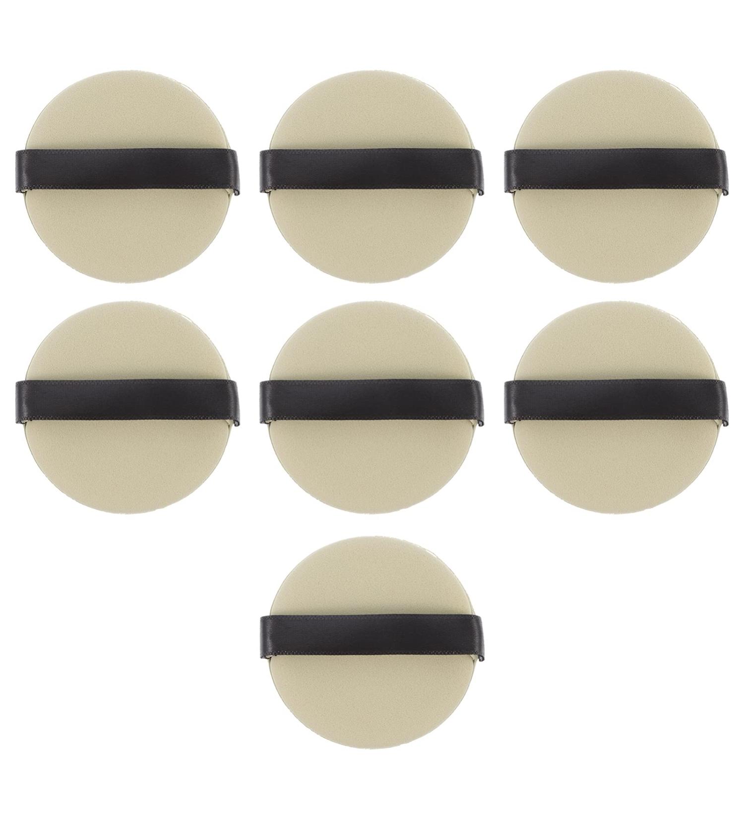 7pcs Non-Latex Puff Makeup Sponge Set - Blush Foundation Toe Dividers - Hydrophilic Cotton Puffs in Light Green for Flawless Application - Buy Online on GoSupps.com