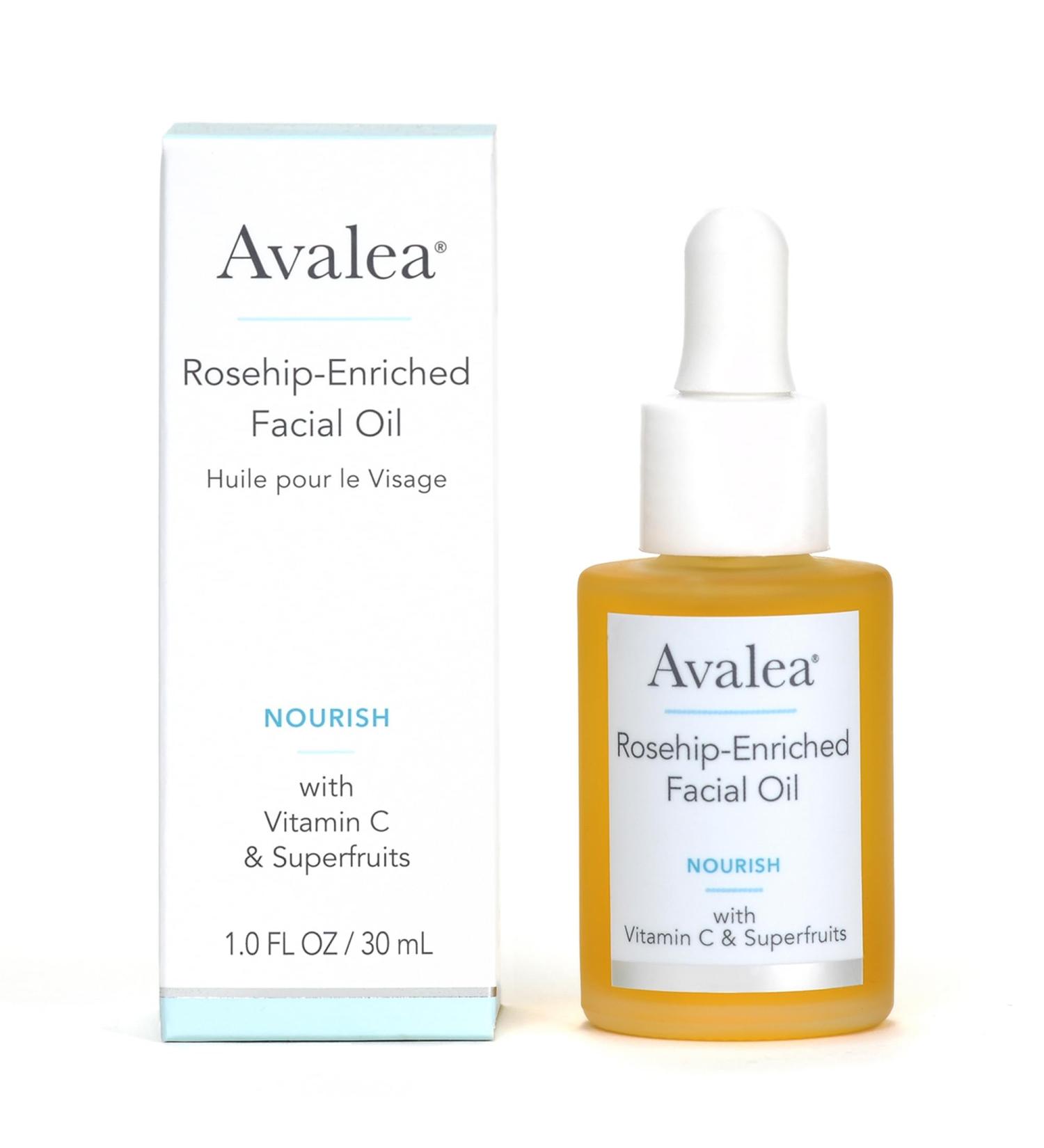 Rosehip Facial Oil with Vitamin C & Squalane | Brighten & Soothe Skin | 1.0 FL OZ - International Shipping Available - Buy Online on GoSupps.com