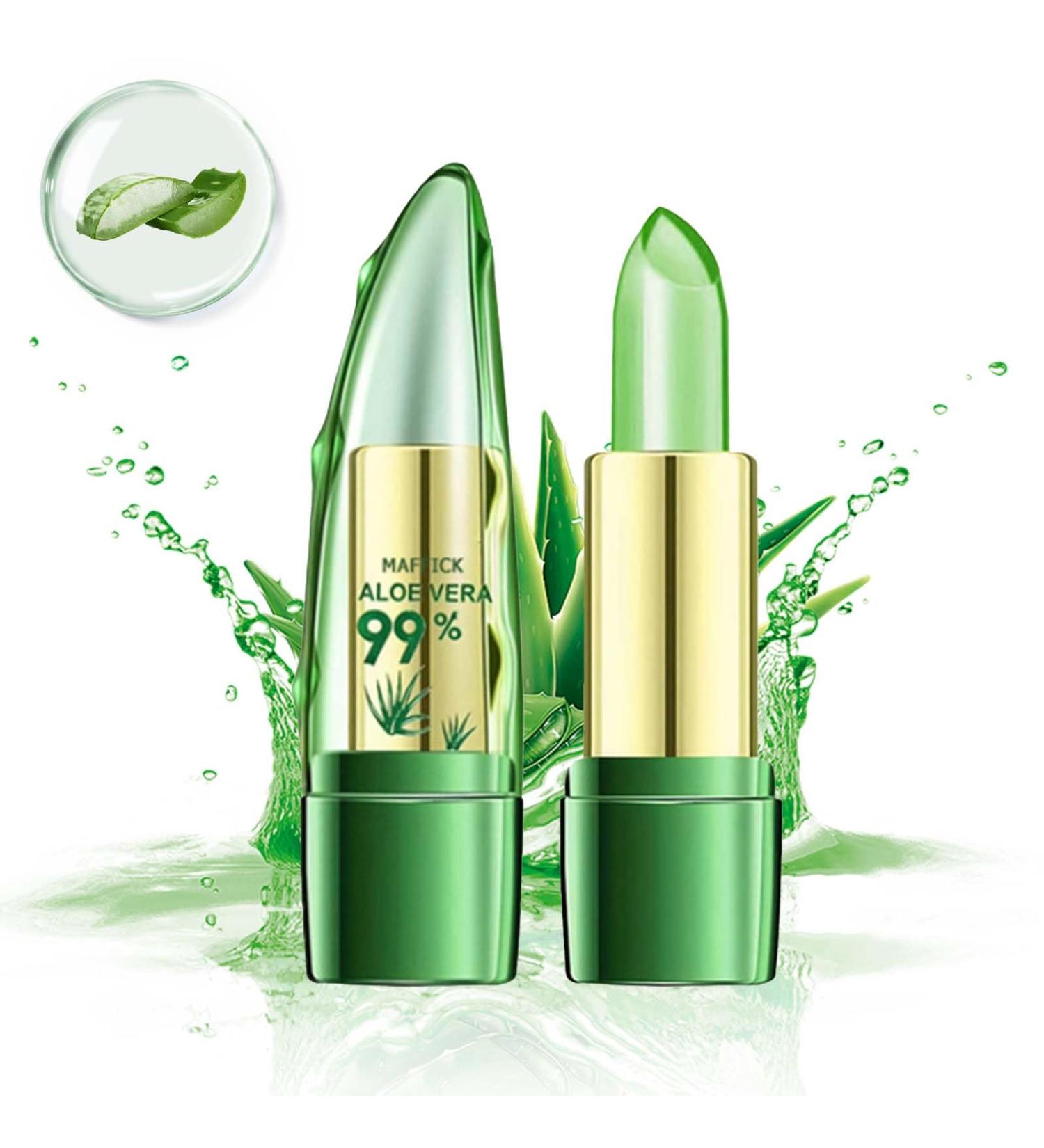 Aloe Vera Lip Balm - Magic Temperature Colour Changing Lipstick - Long Lasting Moisturising Jelly Aloe Vera Lipstick - Lip Stick for Lip Makeup Lip Dryness & Cracking Care - Buy Online on GoSupps.com