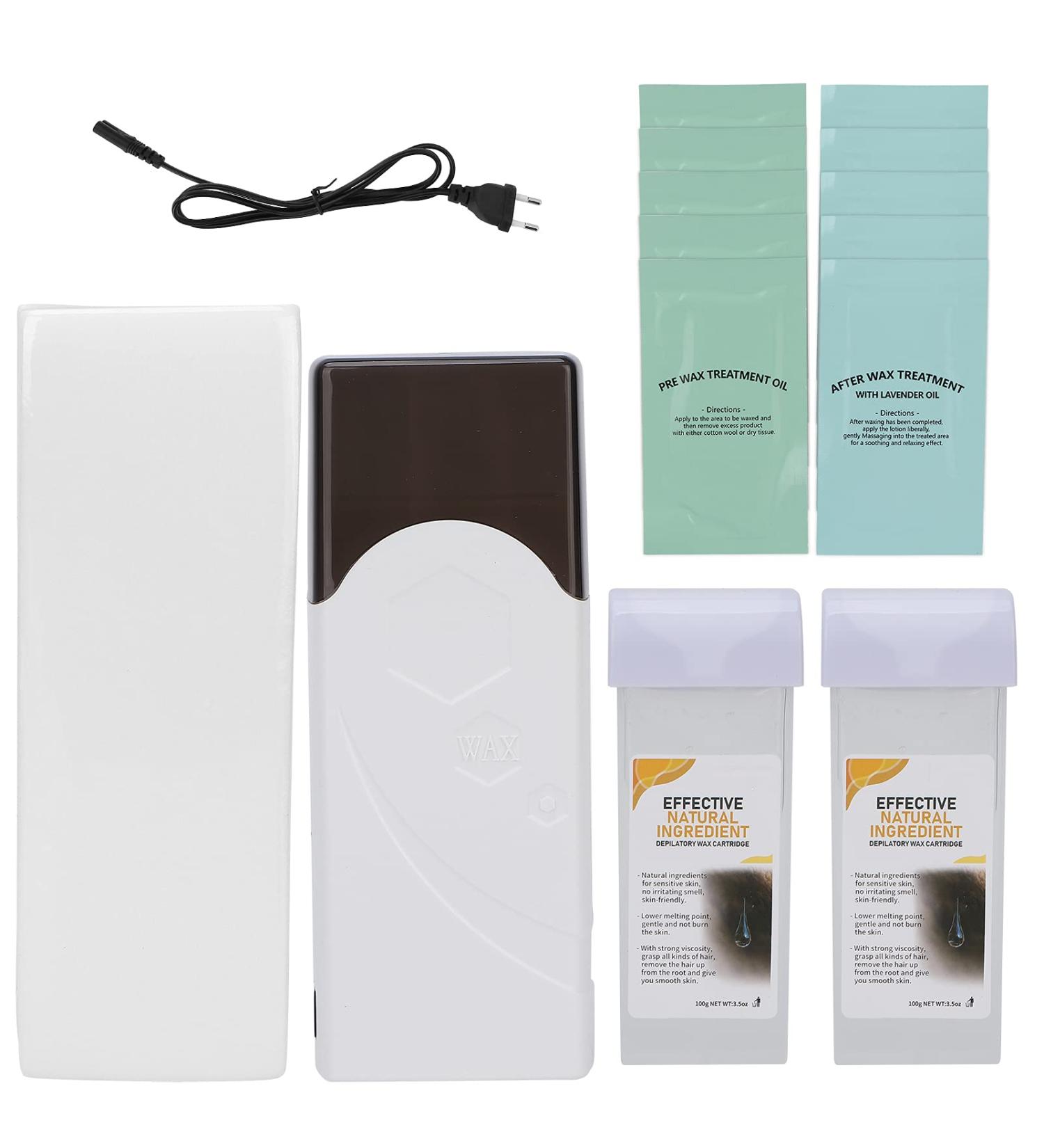 Easy Wax Hair Removal Set - Electric Wax Warmer & 200g Depilatory Wax for Men & Women - Roll-On Warm Wax Device - Buy Online on GoSupps.com