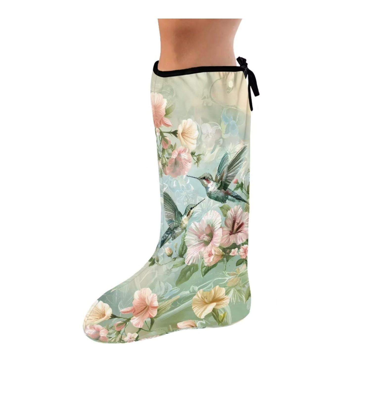 Shop Stylish LED Back Cast Sock Cover for Women - Reusable Hummingbird Floral Design Size S - Buy Online on GoSupps.com