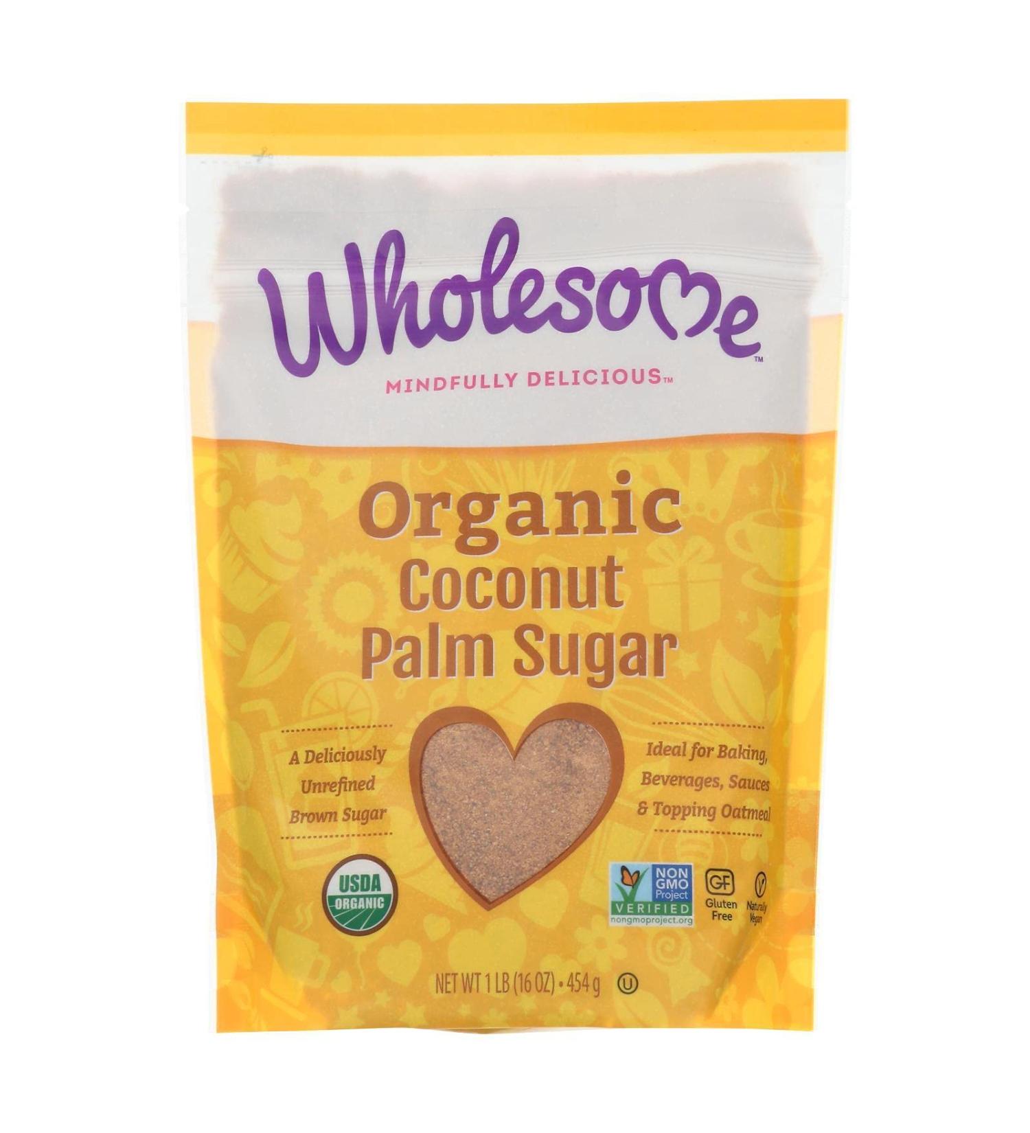 Wholesome Organic Coconut Palm Sugar - 1 lb (16 oz) | Pure Natural Sweetener - Buy Online on GoSupps.com