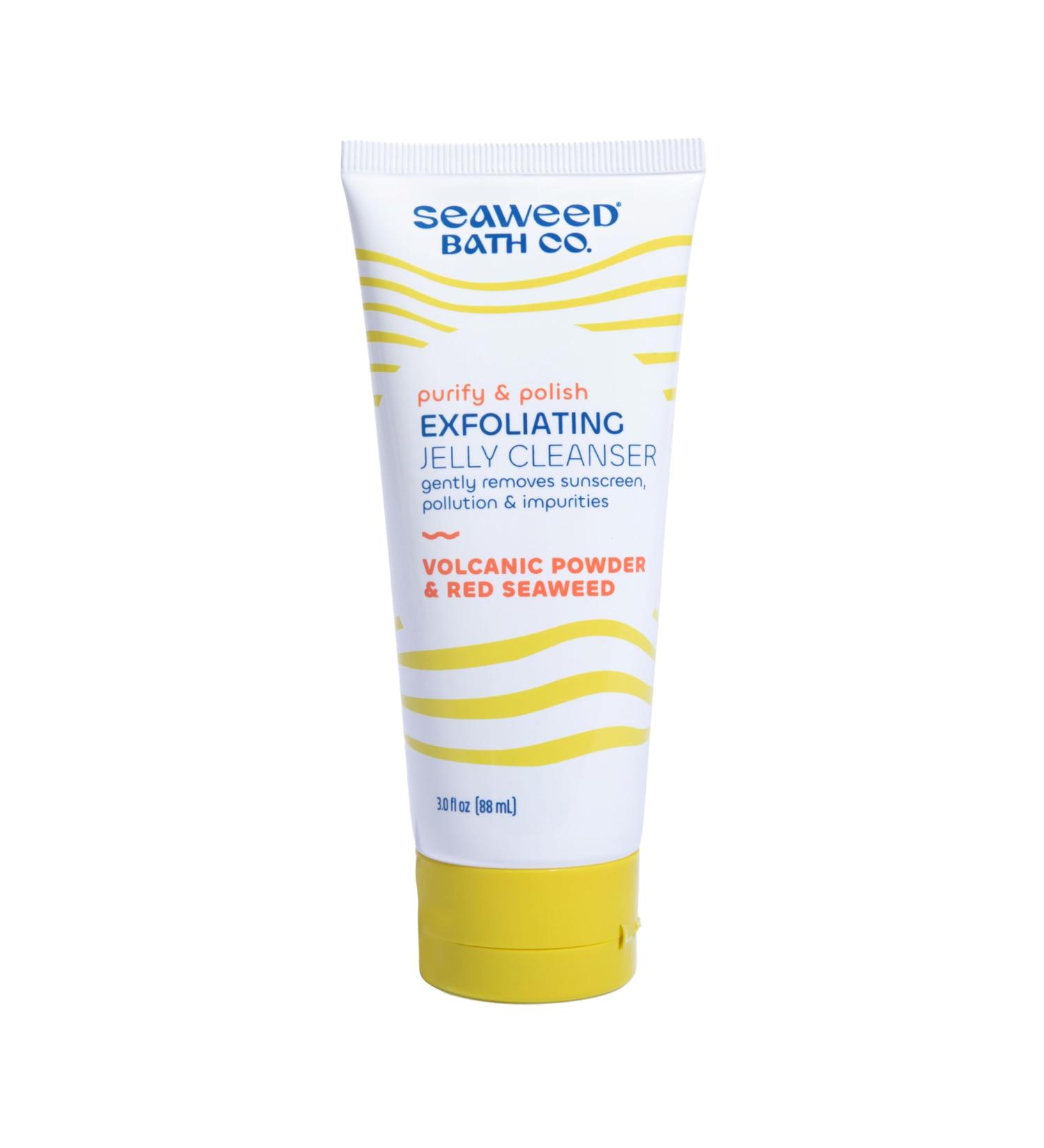 Seaweed Bath Co. Purify & Polish Exfoliating Jelly Face Cleanser | Daily Scrub for Smooth Radiant Skin - 3 Oz - Buy Online on GoSupps.com