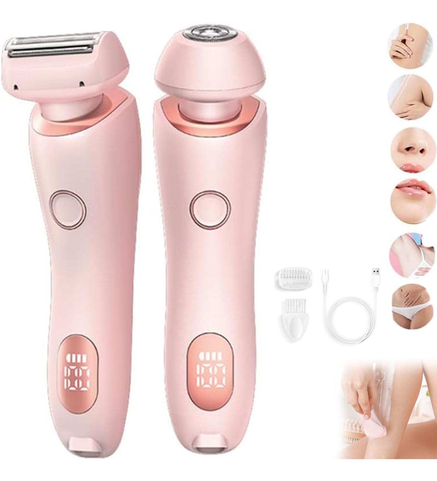 Silkglide Pro - 2024 Best Silk Glide Razor Silk Glide Epilator Painless Hair Removal at Home 2 in 1 Electric Shaver Razors for Women Wet & Dry Bikini Trimmer for Pubic Hair (Pink) - Buy Online on GoSupps.com