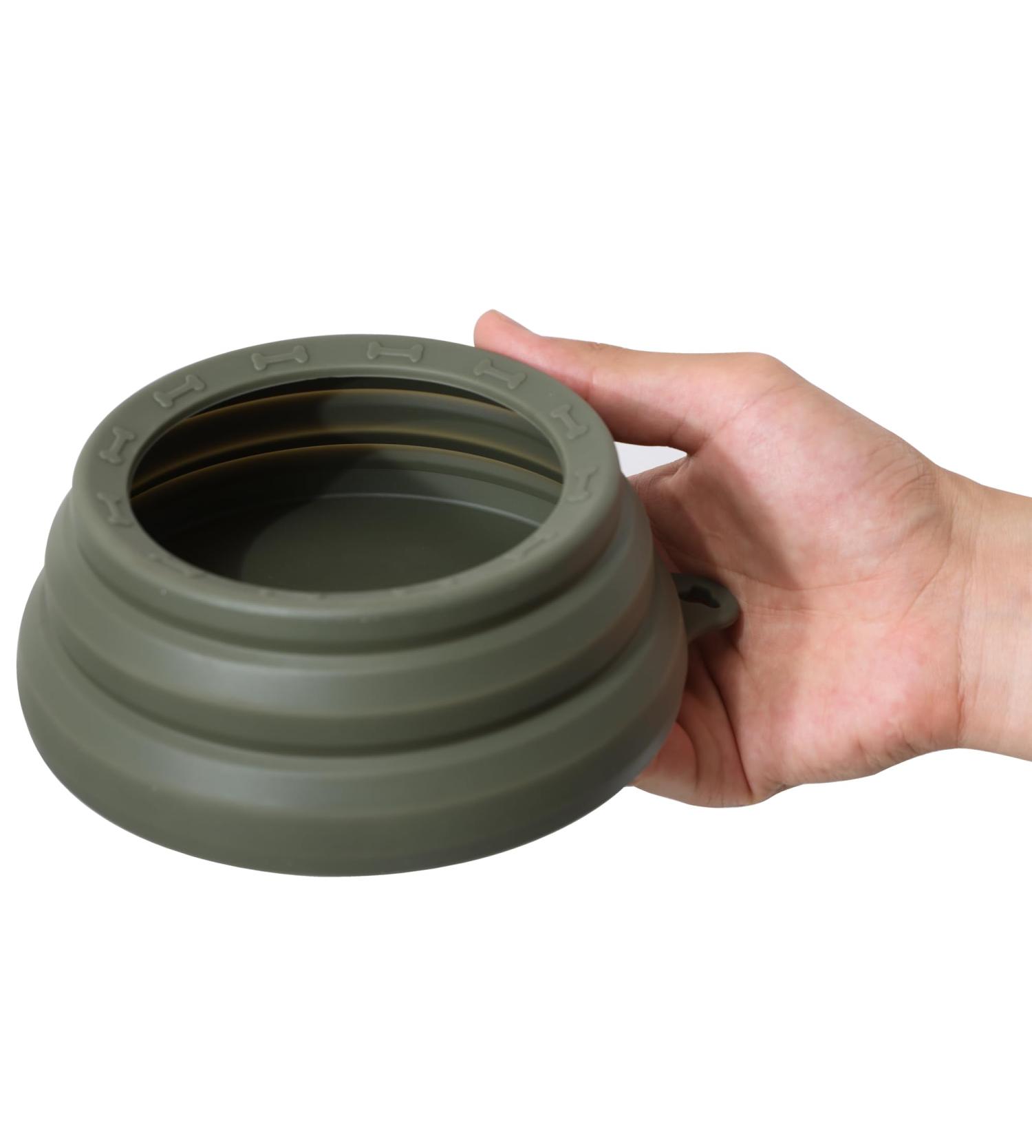 Buy Ohmo Foldable Water Bowl for Dogs - No Spill Travel Bowl (680ml Camouflage Green) - Portable & Mess-Free Feeding Accessories for Car Trips - Buy Online on GoSupps.com