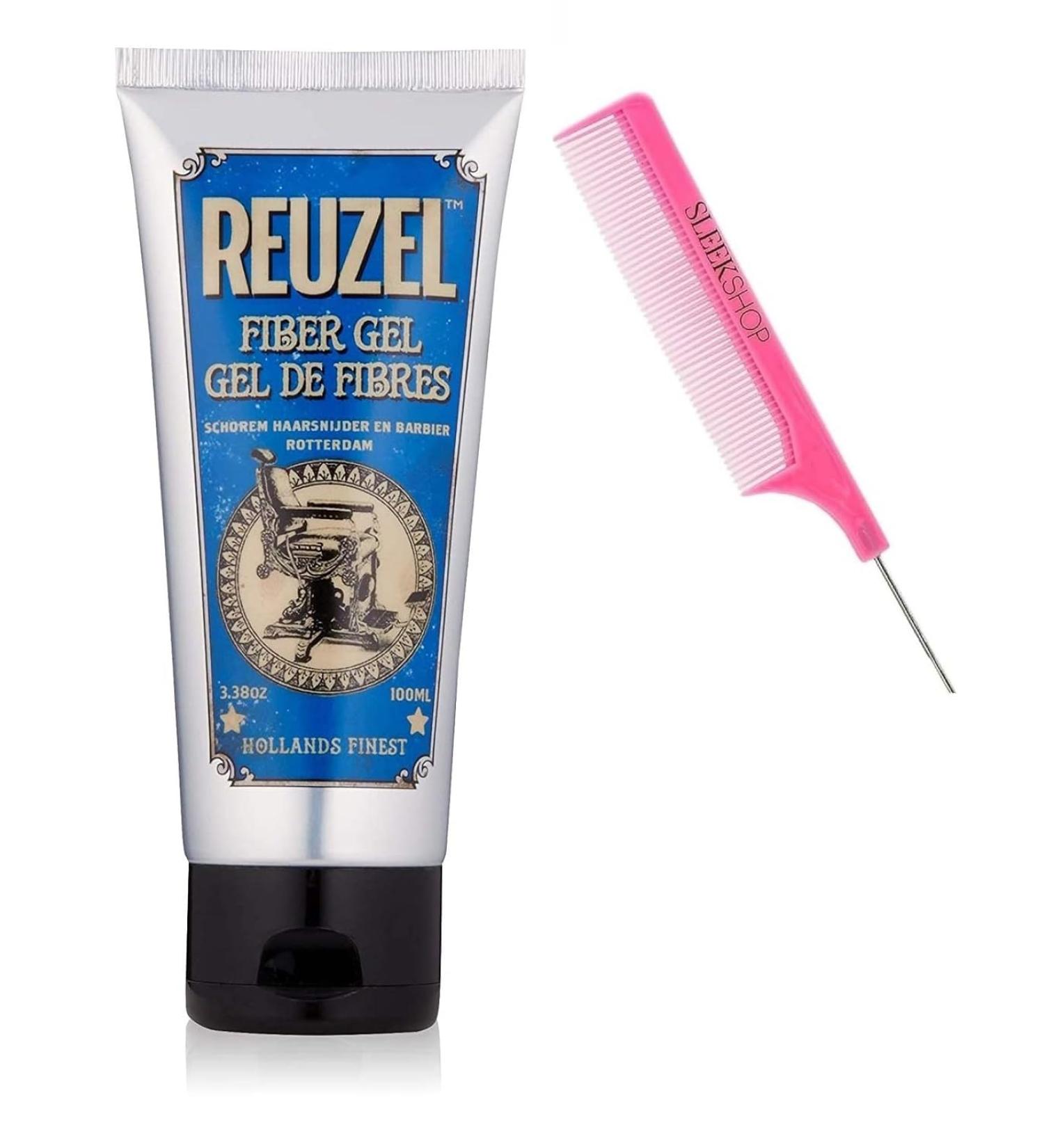 yper Comb + R z FIBER GEL (3.38 oz / 100 mL) Men Hair Styling Product for Man (w/SIeekshop Pink Comb) (Fiber Gel (3.38 oz))