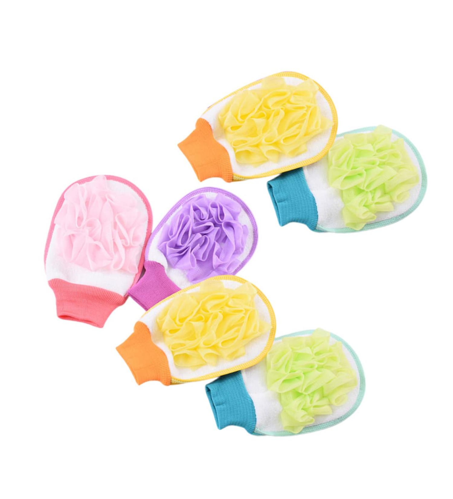 Beavorty 6pcs Exfoliating Bath Gloves - Dead Skin Remover & Shower Glove Set | Double-Sided 23x14cm - Buy Online on GoSupps.com