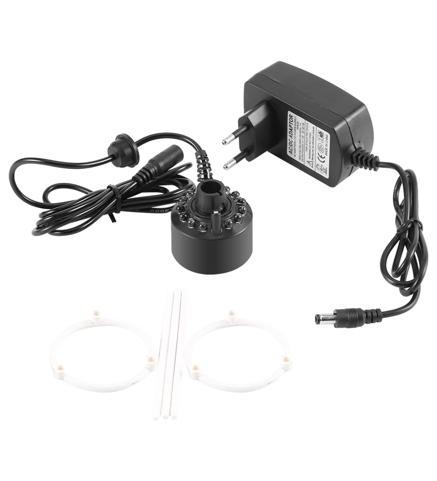Buy Snecker for Zimmerbrunnen - LED 12 Lights Ultrasonic Nebulizer for Water Wells & Ponds - EU Plug 110-240V - Buy Online on GoSupps.com