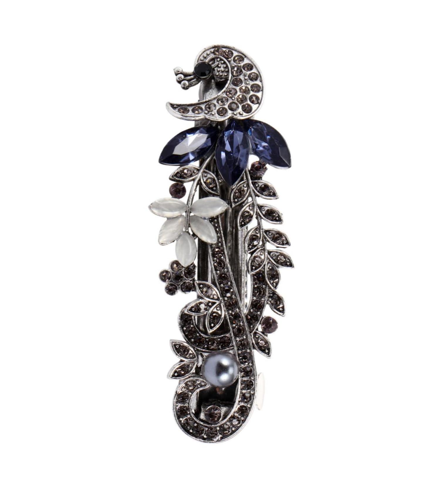 minkissy 1pc Spring Clip Girls Hair Clip Fashion Hairpin Rhinestone Hairpin Bridal Hair Jewelry Alloy Hairpin Women Accessories Bangs Clips Bobby Glass Crystal Vintage Bride 9X3X2CM Pattern F48-10 - Buy Online on GoSupps.com