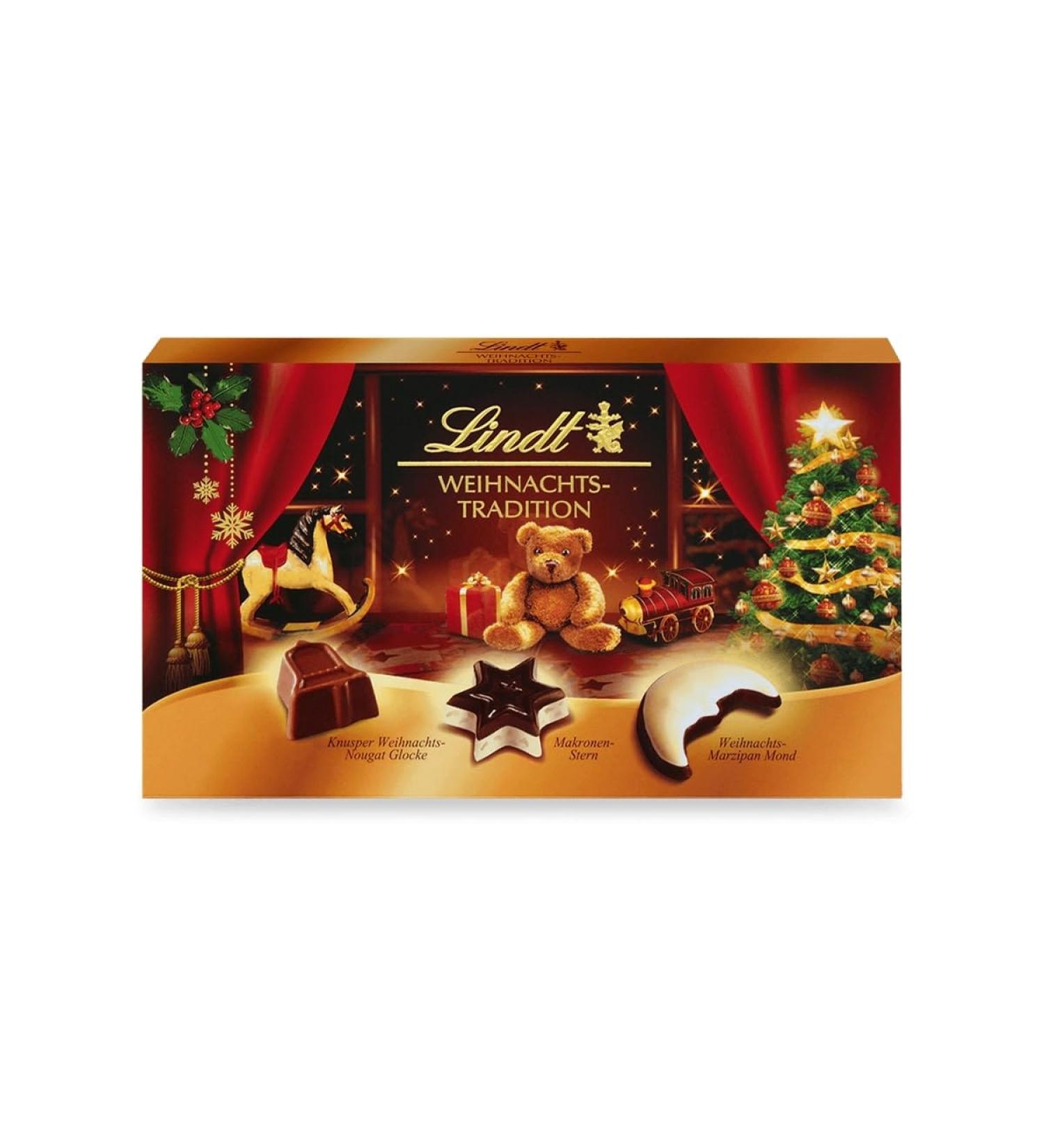 Lindt Chocolate Christmas Tradition Pralin s 2023 | 137g Gift Box | 6 Assorted Varieties | Perfect Christmas Chocolate Gift - Buy Online on GoSupps.com